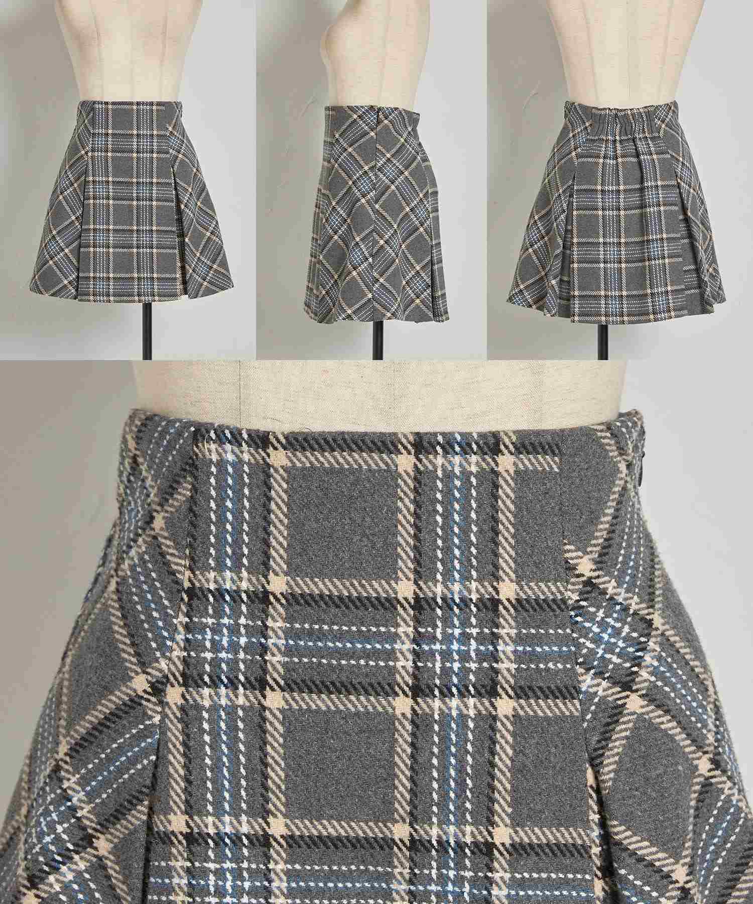 Tocco Closet Inner Pants Included Check Mini Skirt *Worn by Ayaka Kouno