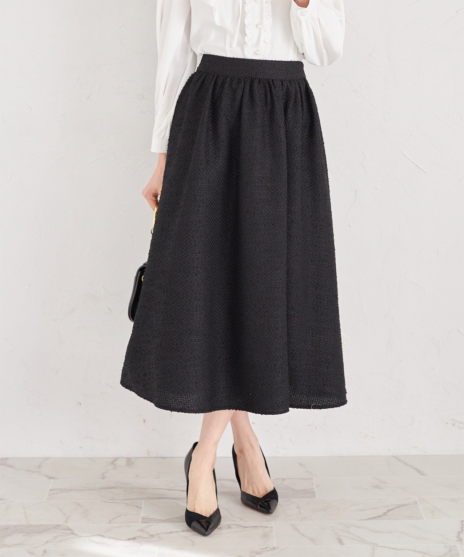 Tocco Closet Basic Tweed Flare Skirt