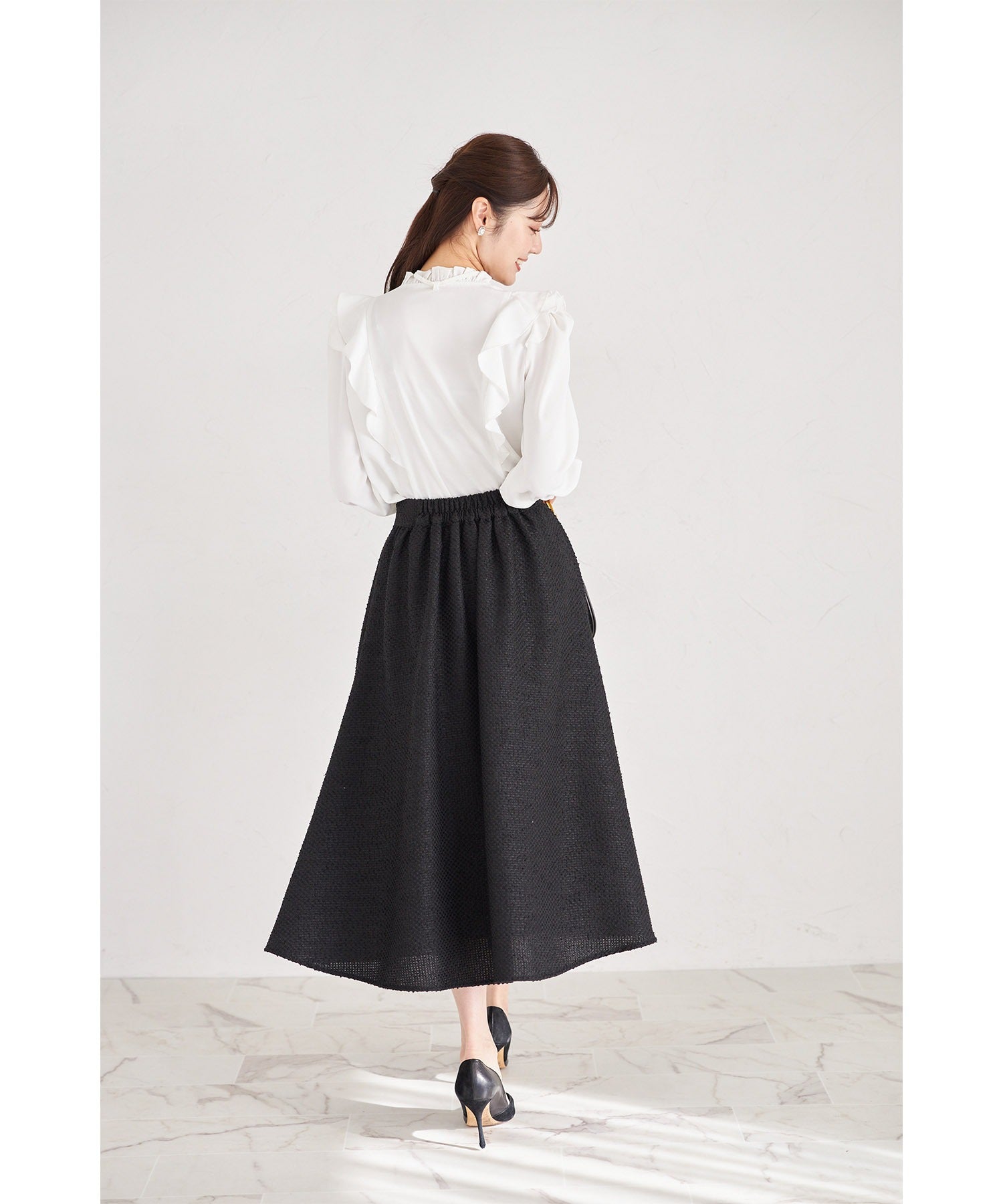 Tocco Closet Basic Tweed Flare Skirt