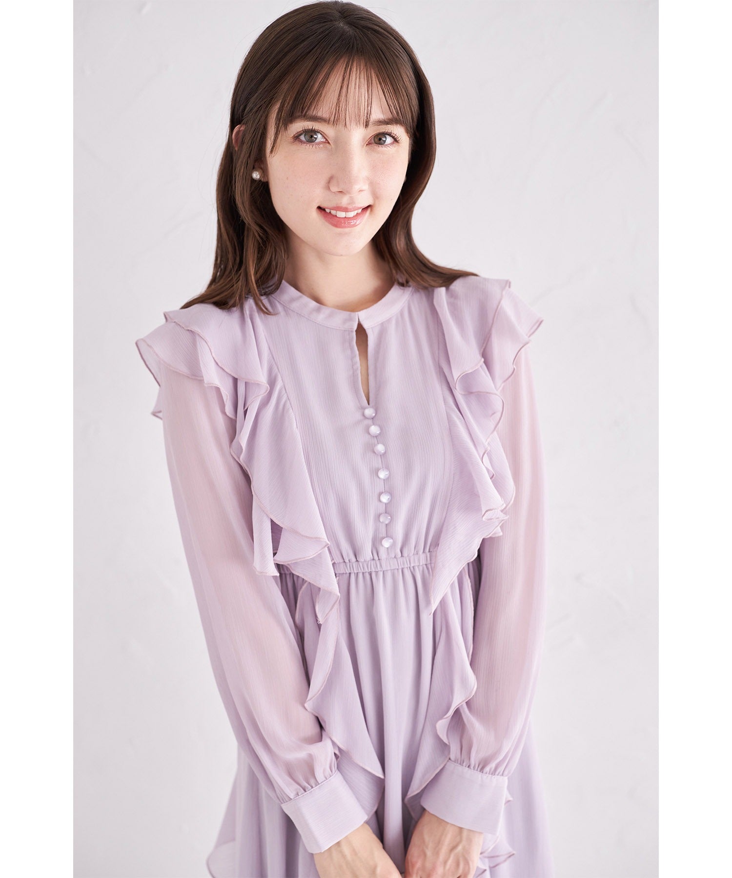 トッコクローゼット tocco closet 楊柳拉夫爾荷葉邊連衣裙