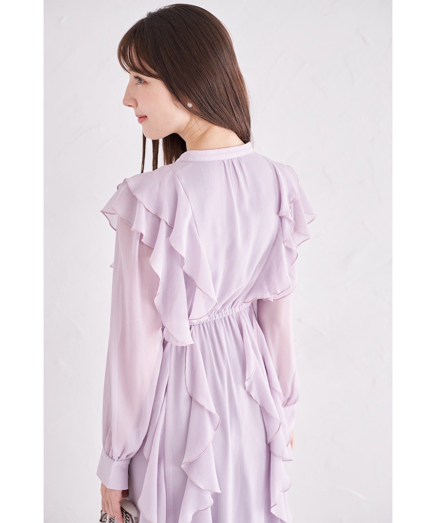 トッコクローゼット tocco closet 楊柳拉夫爾荷葉邊連衣裙