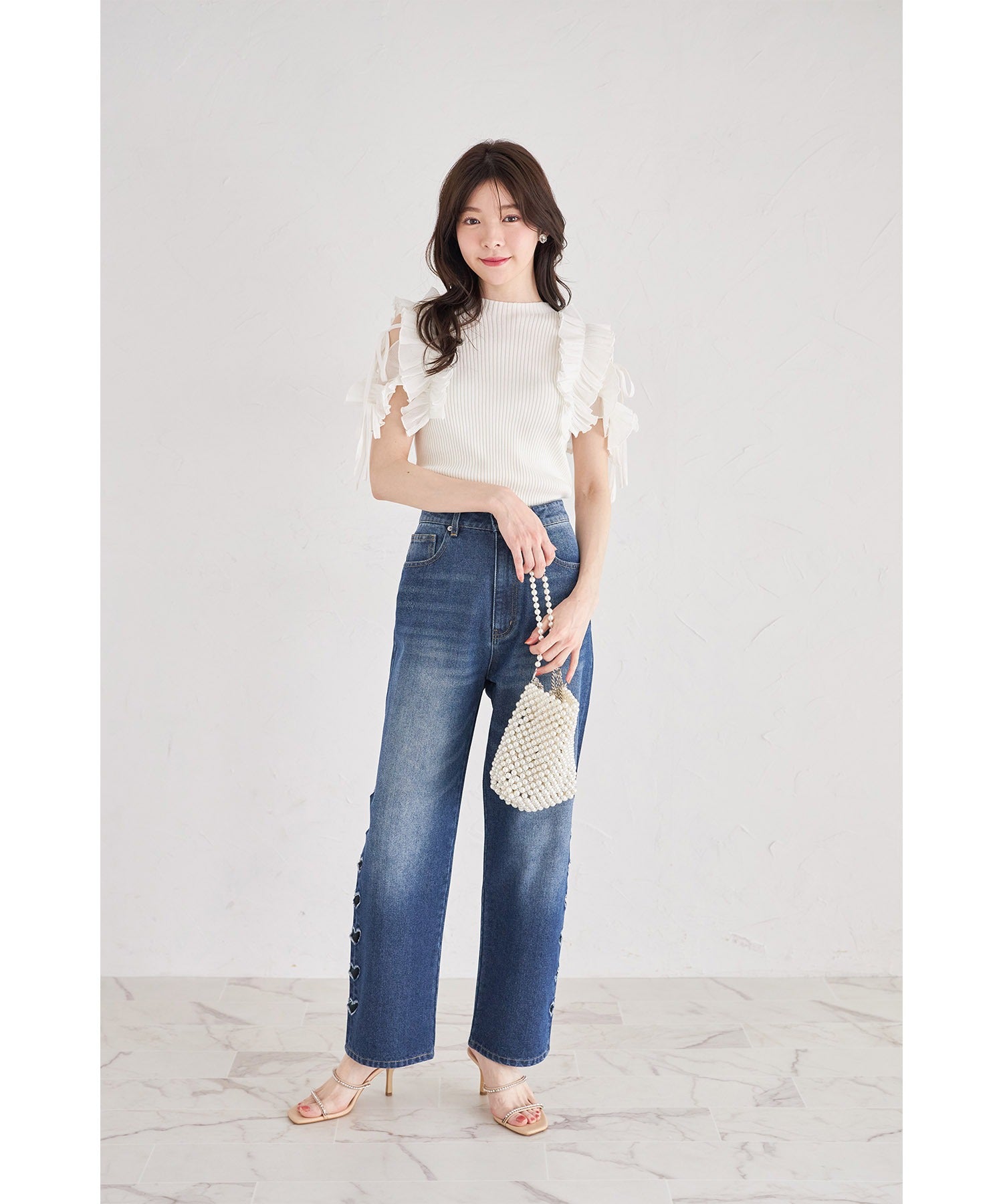 トッコクローゼット tocco closet ハートカットデニムパンツ 他