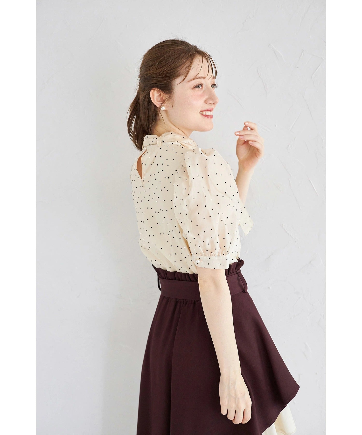 トッコクローゼット tocco closet 2WAYボウタイリボン付きシアーブラウス 他