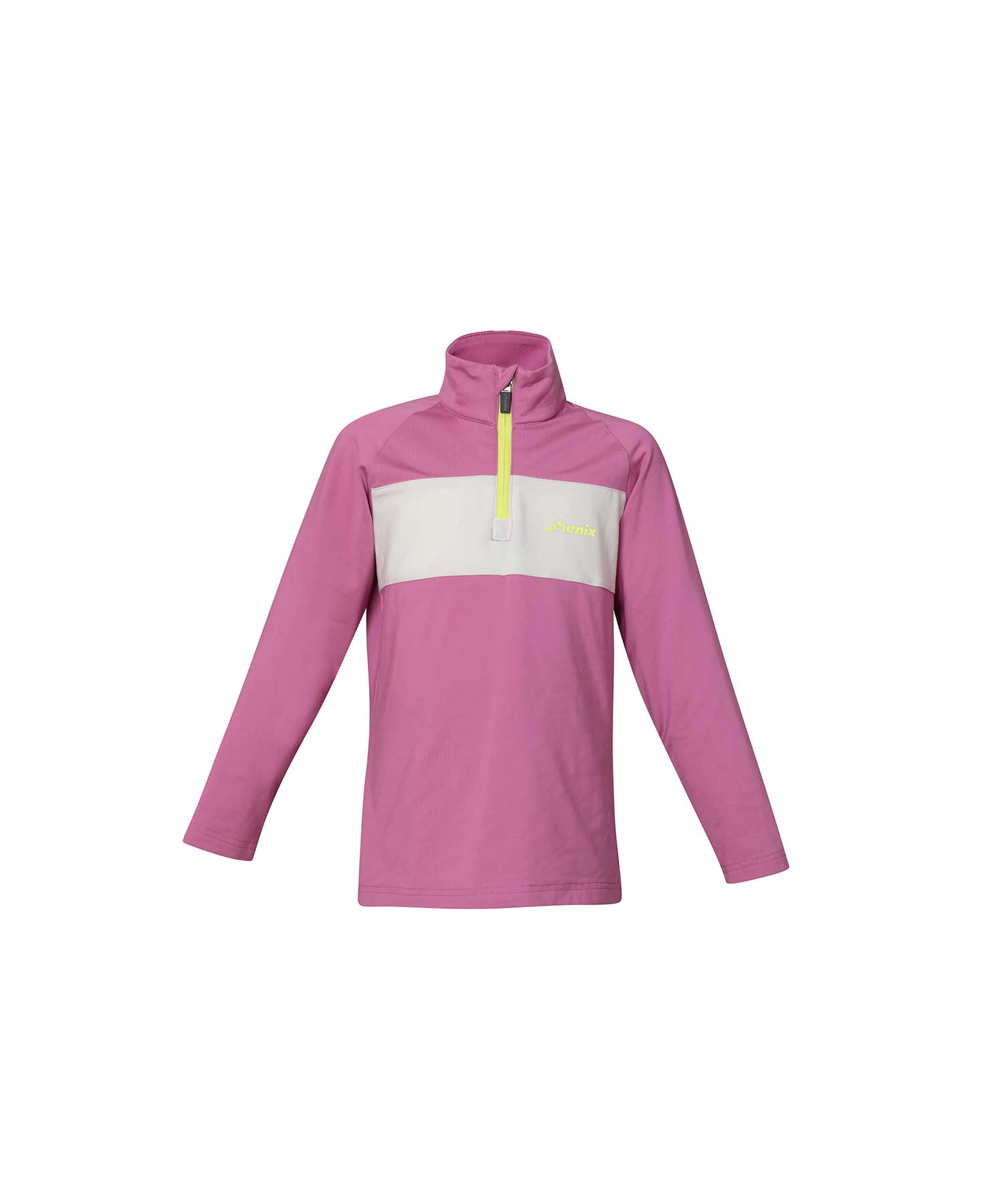 フェニックス phenix phenixCrystal Flower Junior 1/2 Zip Tee クリスタル フラワー ジュニア ハーフジップ アンダーウェア イ,PINK