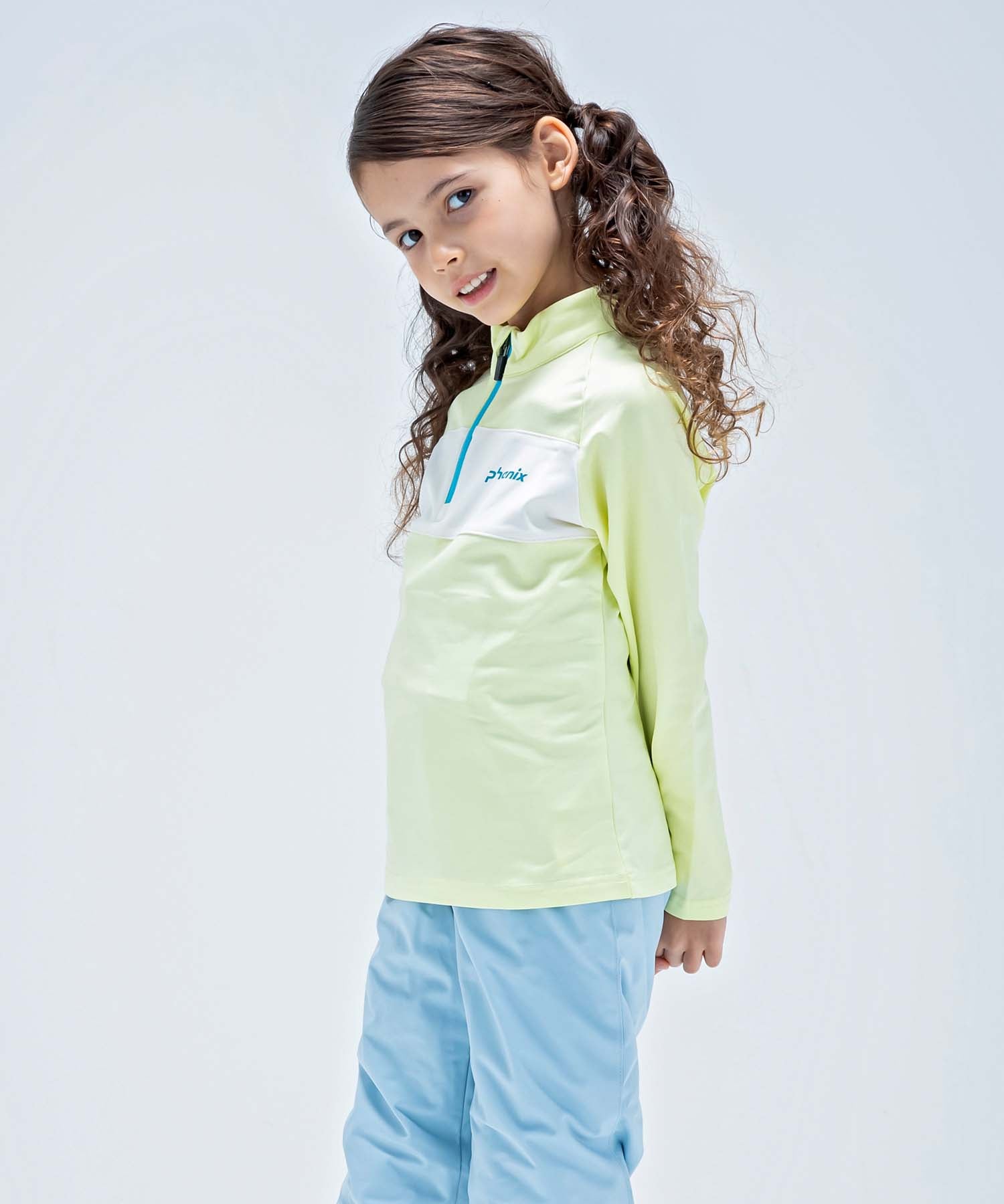 フェニックス phenix phenixCrystal Flower Junior 1/2 Zip Tee クリスタル フラワー ジュニア ハーフジップ アンダーウェア イ