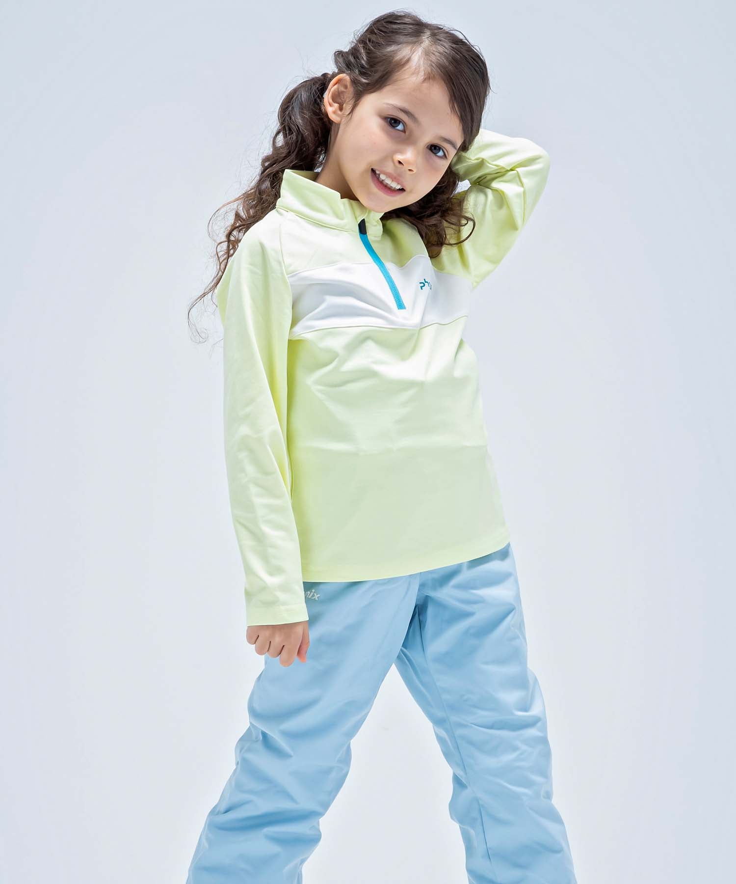 フェニックス phenix phenixCrystal Flower Junior 1/2 Zip Tee クリスタル フラワー ジュニア ハーフジップ アンダーウェア イ