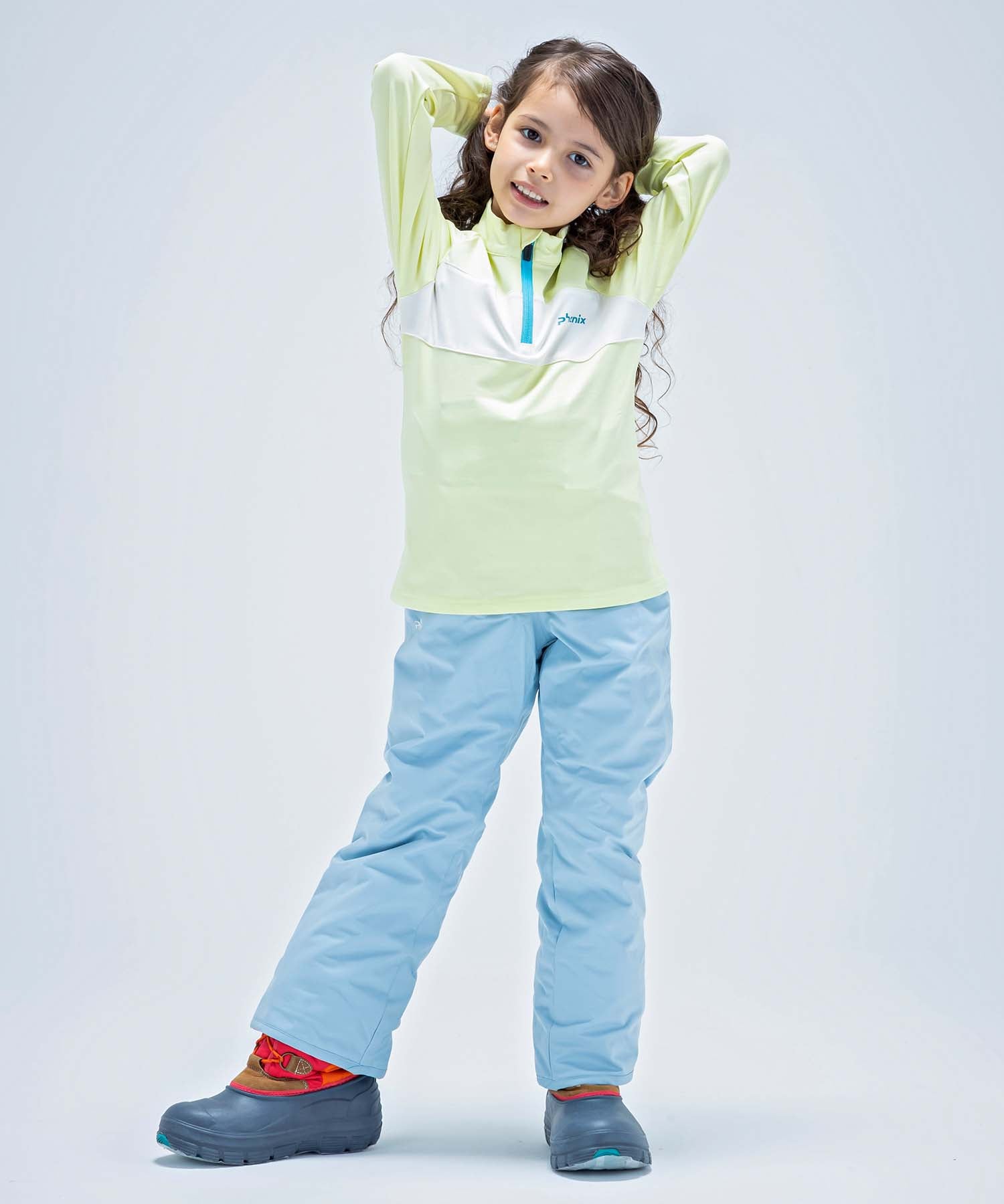フェニックス phenix phenixCrystal Flower Junior 1/2 Zip Tee クリスタル フラワー ジュニア ハーフジップ アンダーウェア イ