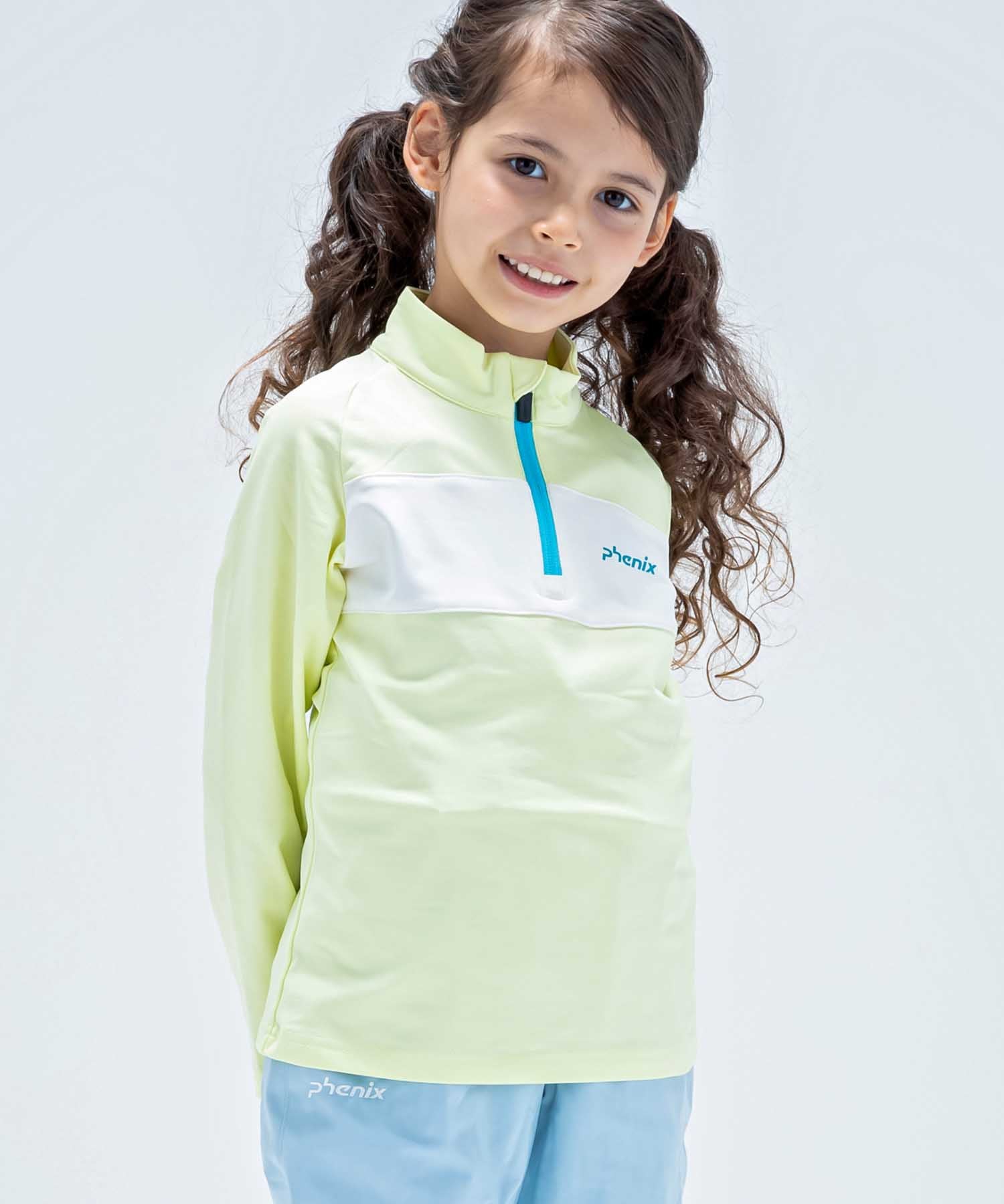 フェニックス phenix phenixCrystal Flower Junior 1/2 Zip Tee クリスタル フラワー ジュニア ハーフジップ アンダーウェア イ