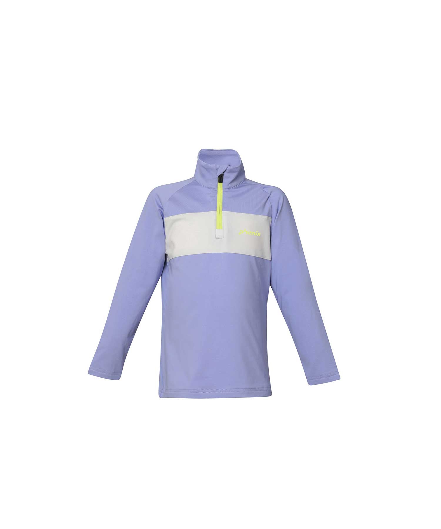 フェニックス phenix phenixCrystal Flower Junior 1/2 Zip Tee クリスタル フラワー ジュニア ハーフジップ アンダーウェア イ,PURPLE