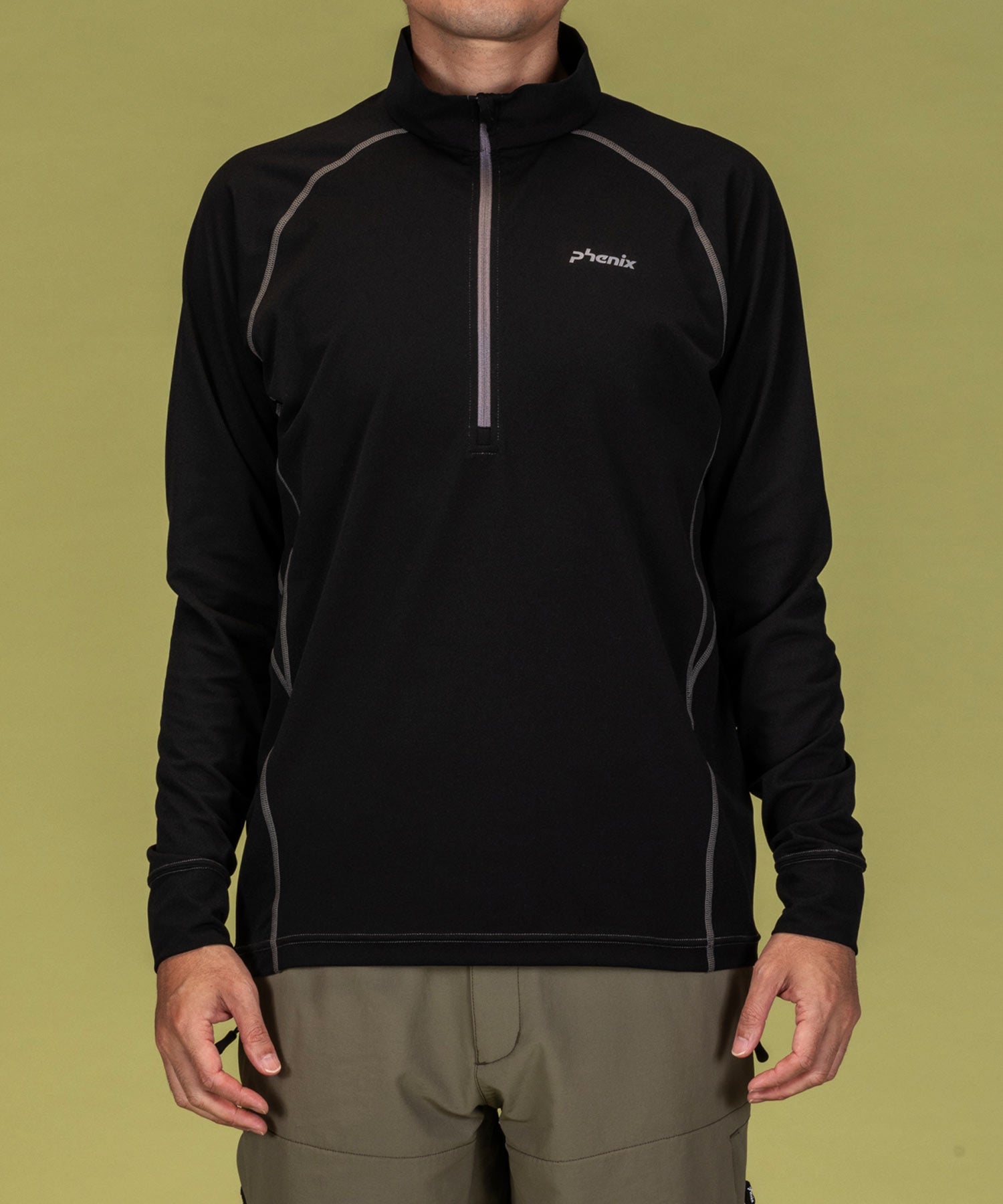 Phoenix phenix phenix OUTDOOR half-zip long-sleeve T-shirt men's T-shirt quick-drying stretch antibacterial deodorant inner