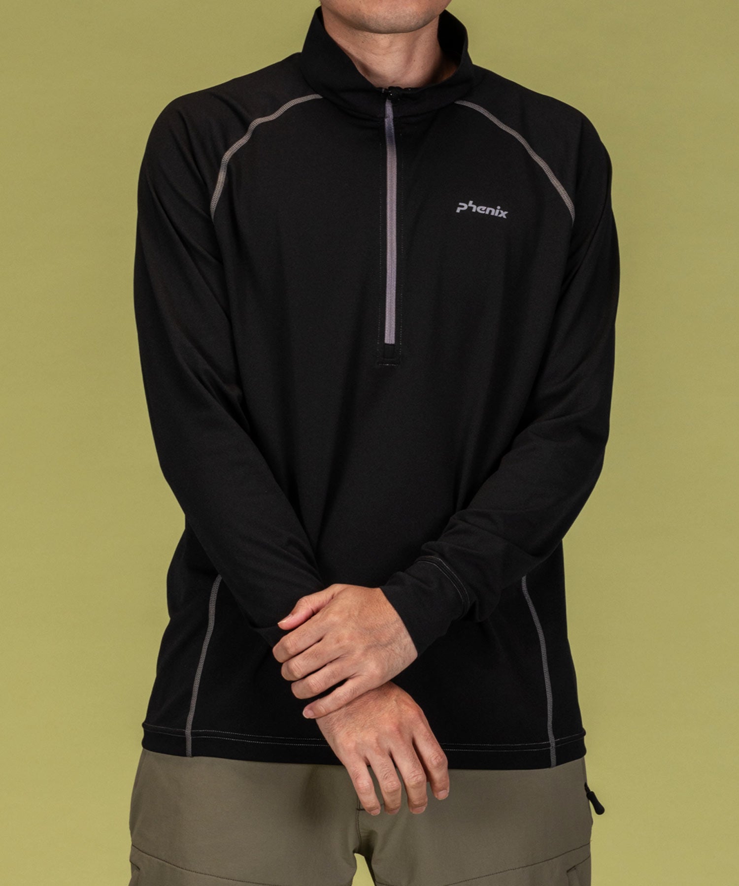 Phoenix phenix phenix OUTDOOR half-zip long-sleeve T-shirt men's T-shirt quick-drying stretch antibacterial deodorant inner
