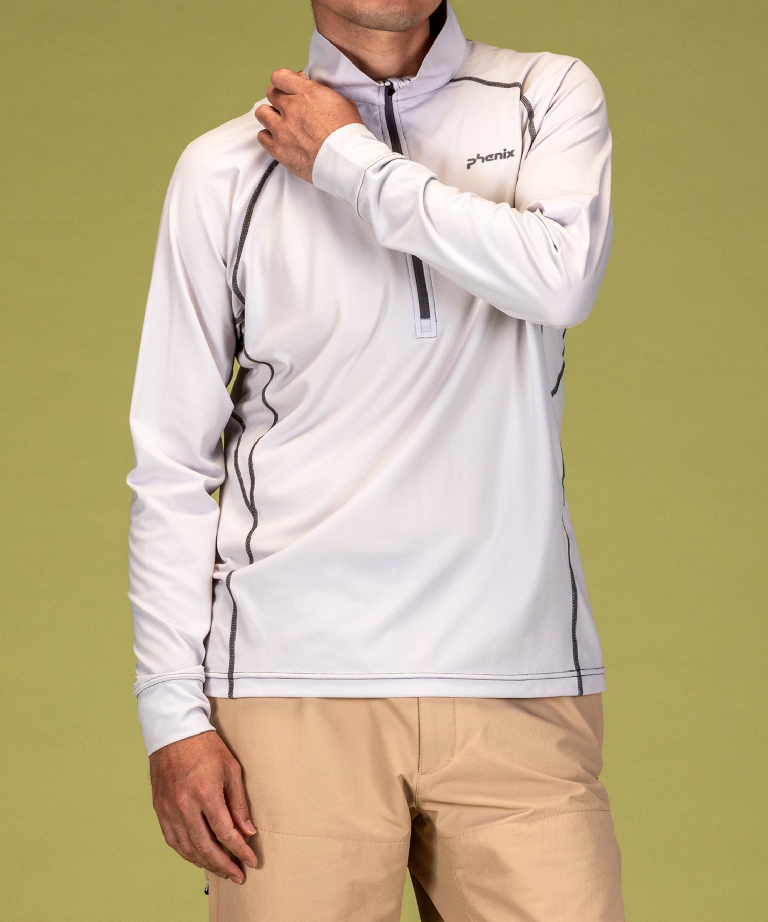 Phoenix phenix phenix OUTDOOR half-zip long-sleeve T-shirt men's T-shirt quick-drying stretch antibacterial deodorant inner