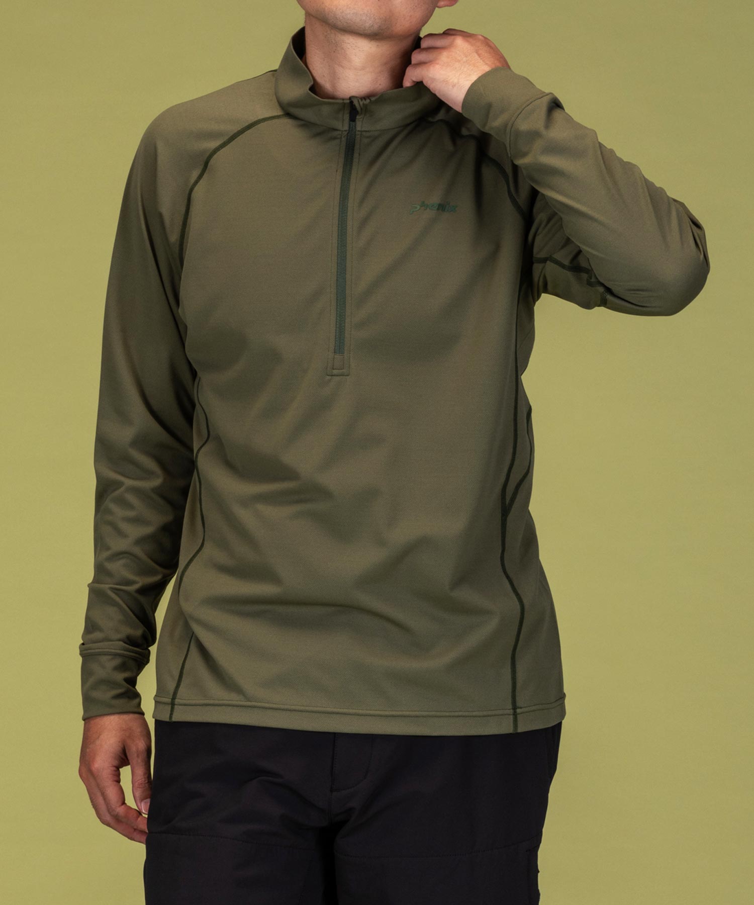 Phoenix phenix phenix OUTDOOR half-zip long-sleeve T-shirt men's T-shirt quick-drying stretch antibacterial deodorant inner