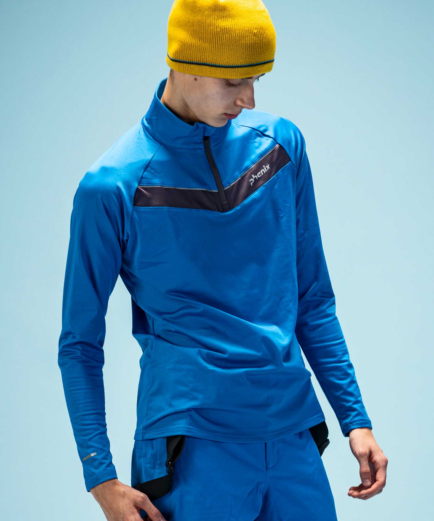 Phoenix phenix Phenix Phoenix Time Space 1/2 Zip Tee Time Space Half Zip T-shirt Stretch Ski Wear 【MENS】