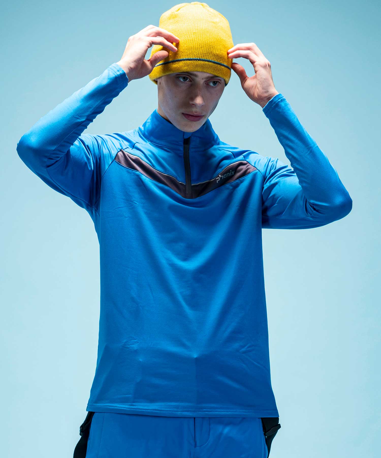 Phoenix phenix Phenix Phoenix Time Space 1/2 Zip Tee Time Space Half Zip T-shirt Stretch Ski Wear 【MENS】