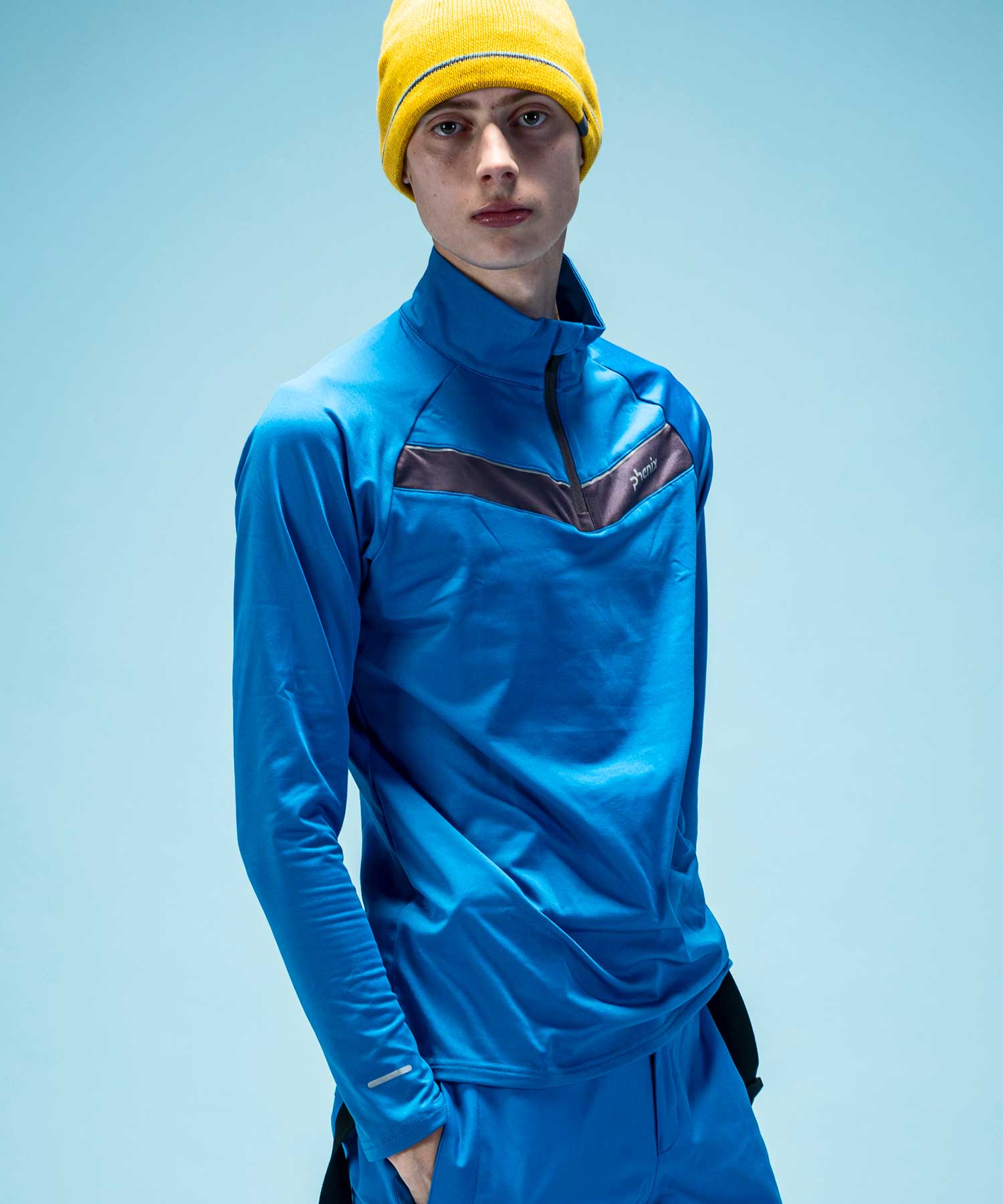 Phoenix phenix Phenix Phoenix Time Space 1/2 Zip Tee Time Space Half Zip T-shirt Stretch Ski Wear 【MENS】