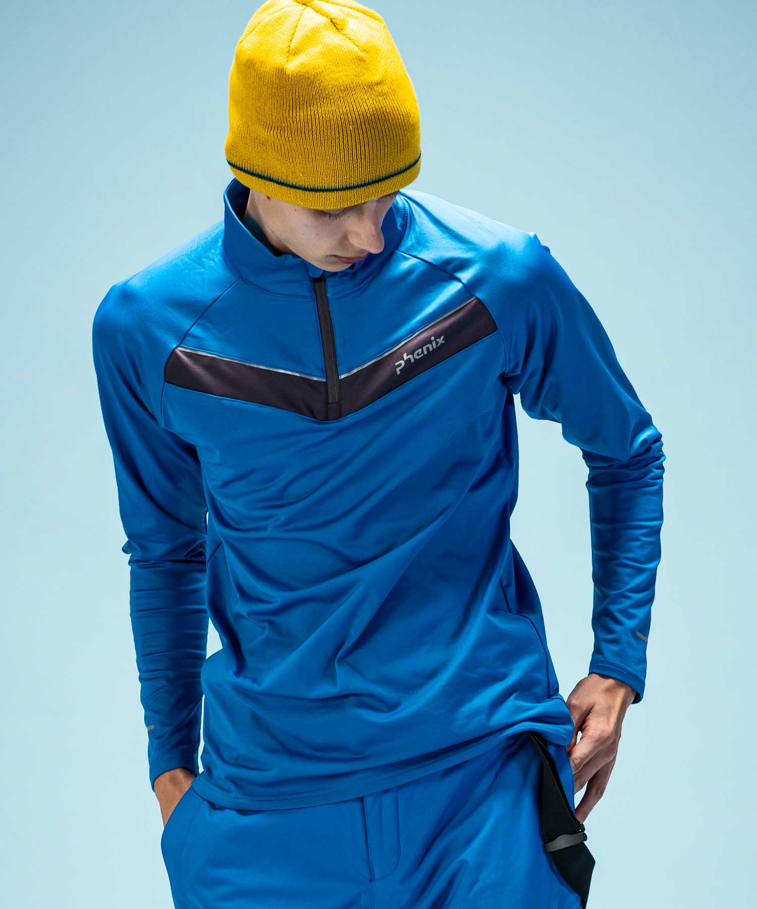Phoenix phenix Phenix Phoenix Time Space 1/2 Zip Tee Time Space Half Zip T-shirt Stretch Ski Wear 【MENS】