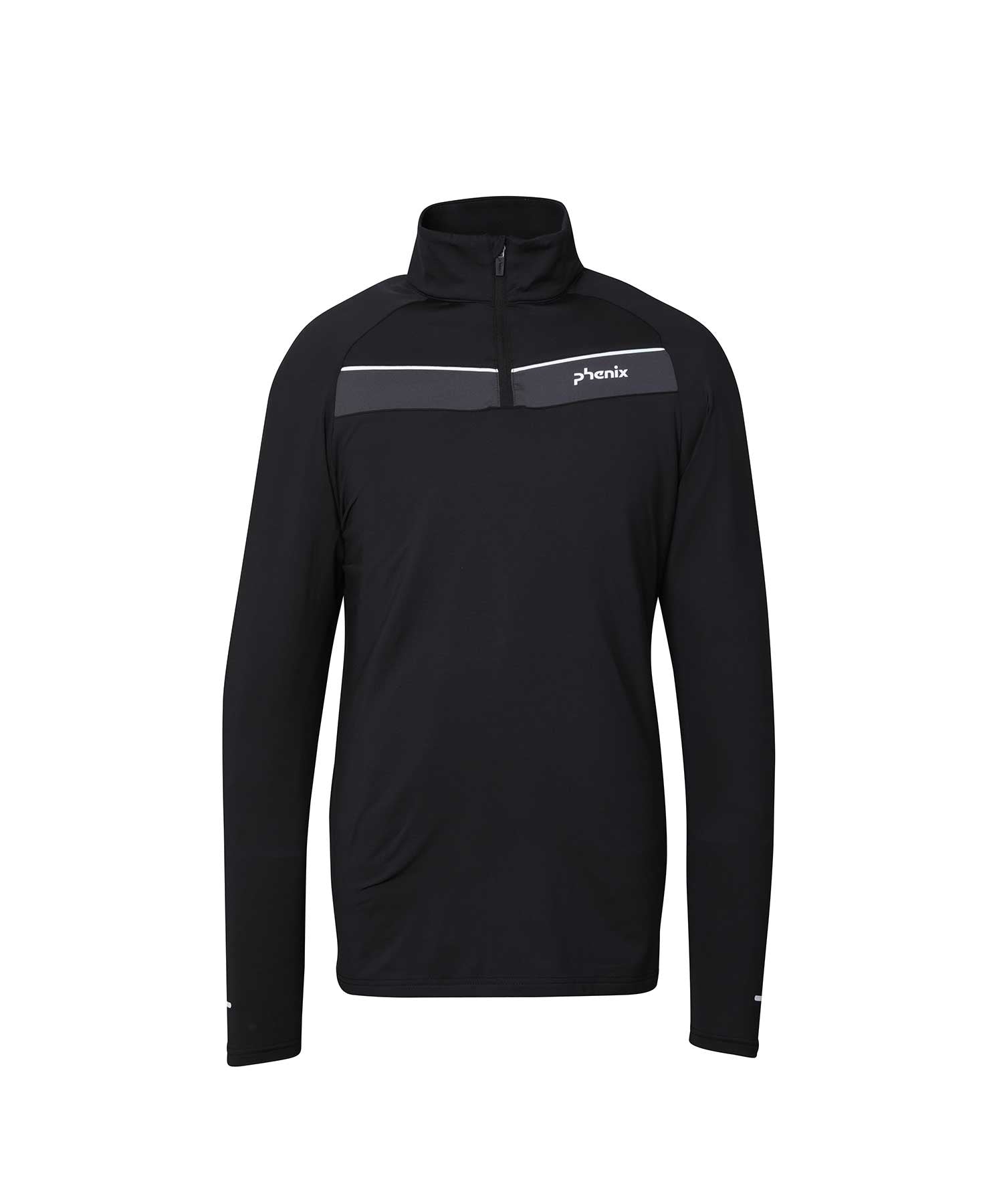 フェニックス phenix Phenix フェニックス Time Space 1/2 Zip Tee タイムスペース ハーフジップ Tシャツ ストレッチ スキーウェア【MENS】,BLACK