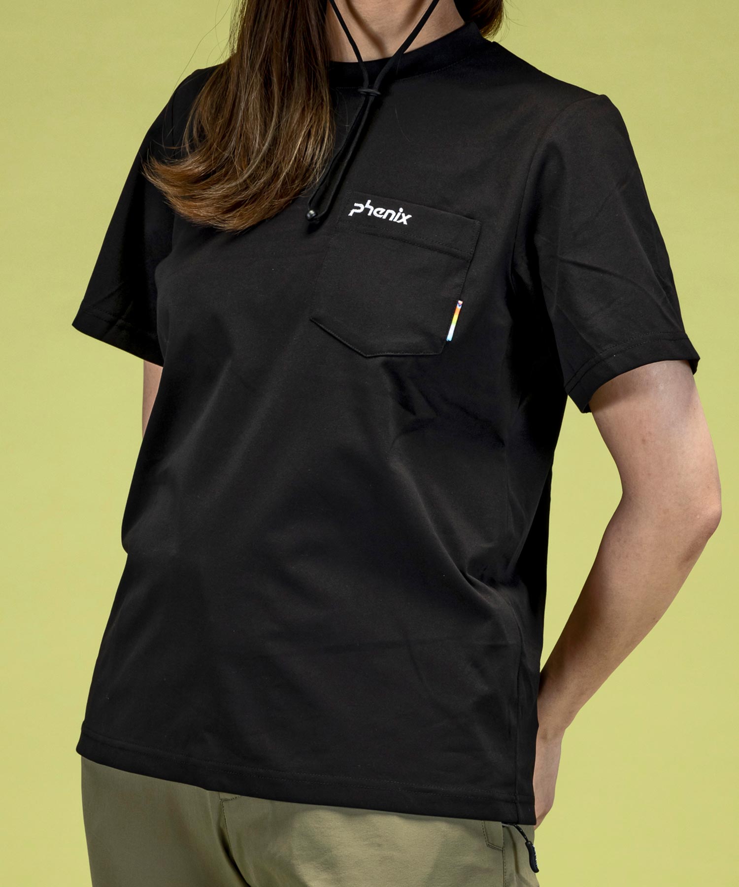 フェニックス phenix phenix OUTDOOR(フェニックスアウトドア)ポケットTーシャツ レディースTシャツ 速乾 ストレッチ 抗菌 防臭 インナー （ブラック） ブラック