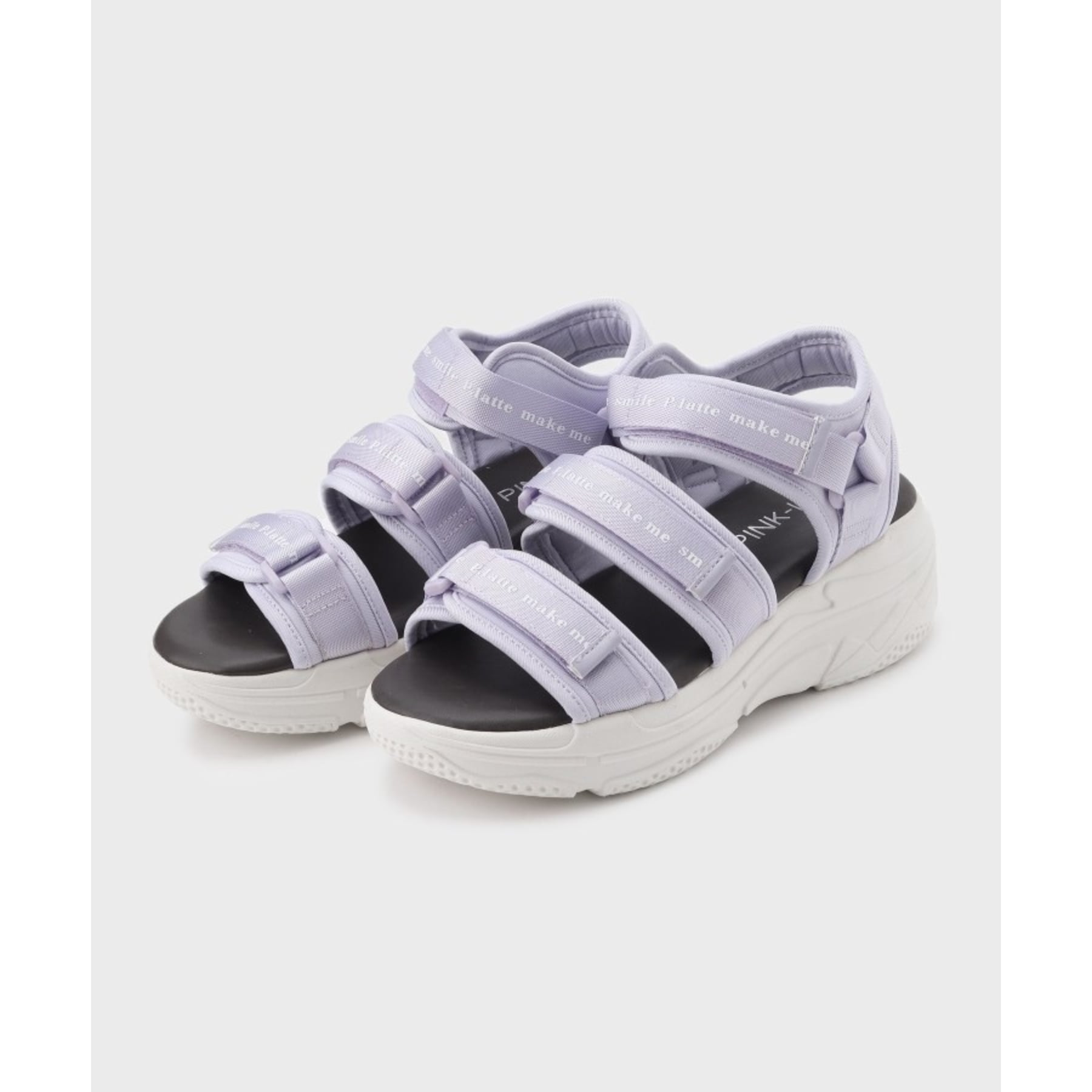 ピンク ラテ PINK-latte 3本ベルトサンダル