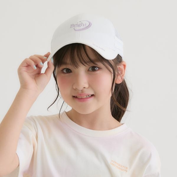 ピンク ラテ PINK-latte ヨコラインロゴメッシュキャップ （白） 白