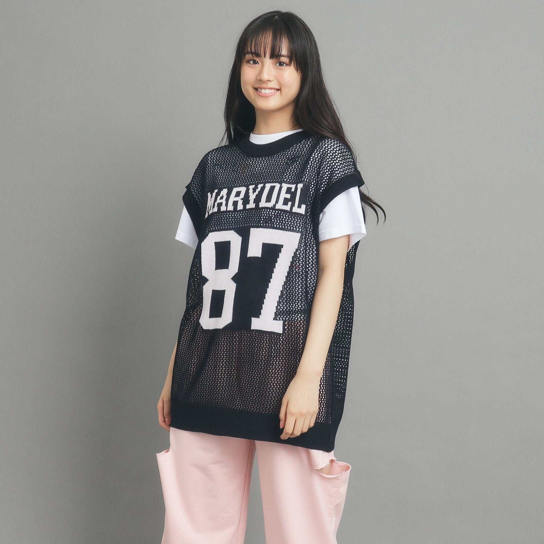 Pink Latte PINK-latte Numbering Mesh Vest