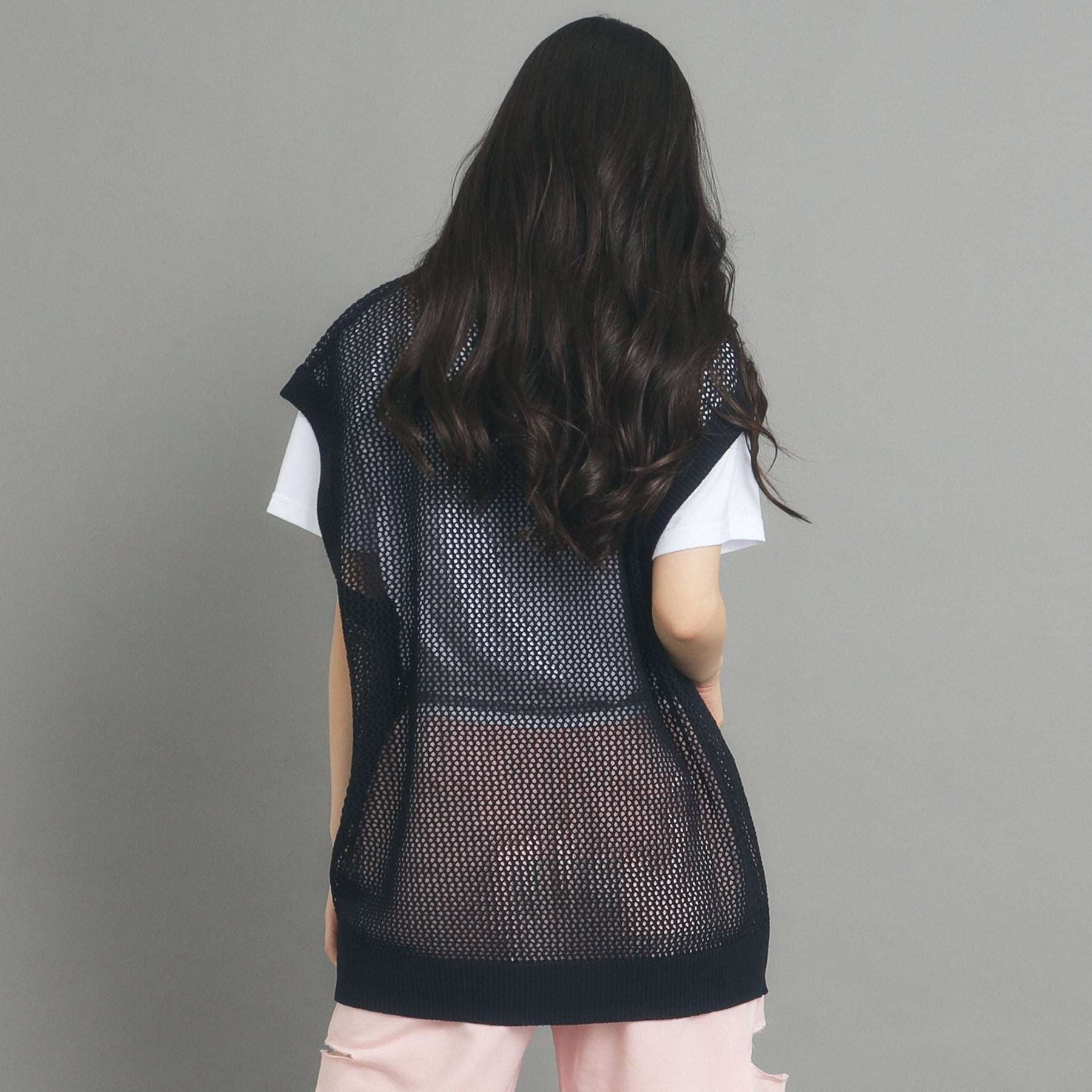Pink Latte PINK-latte Numbering Mesh Vest
