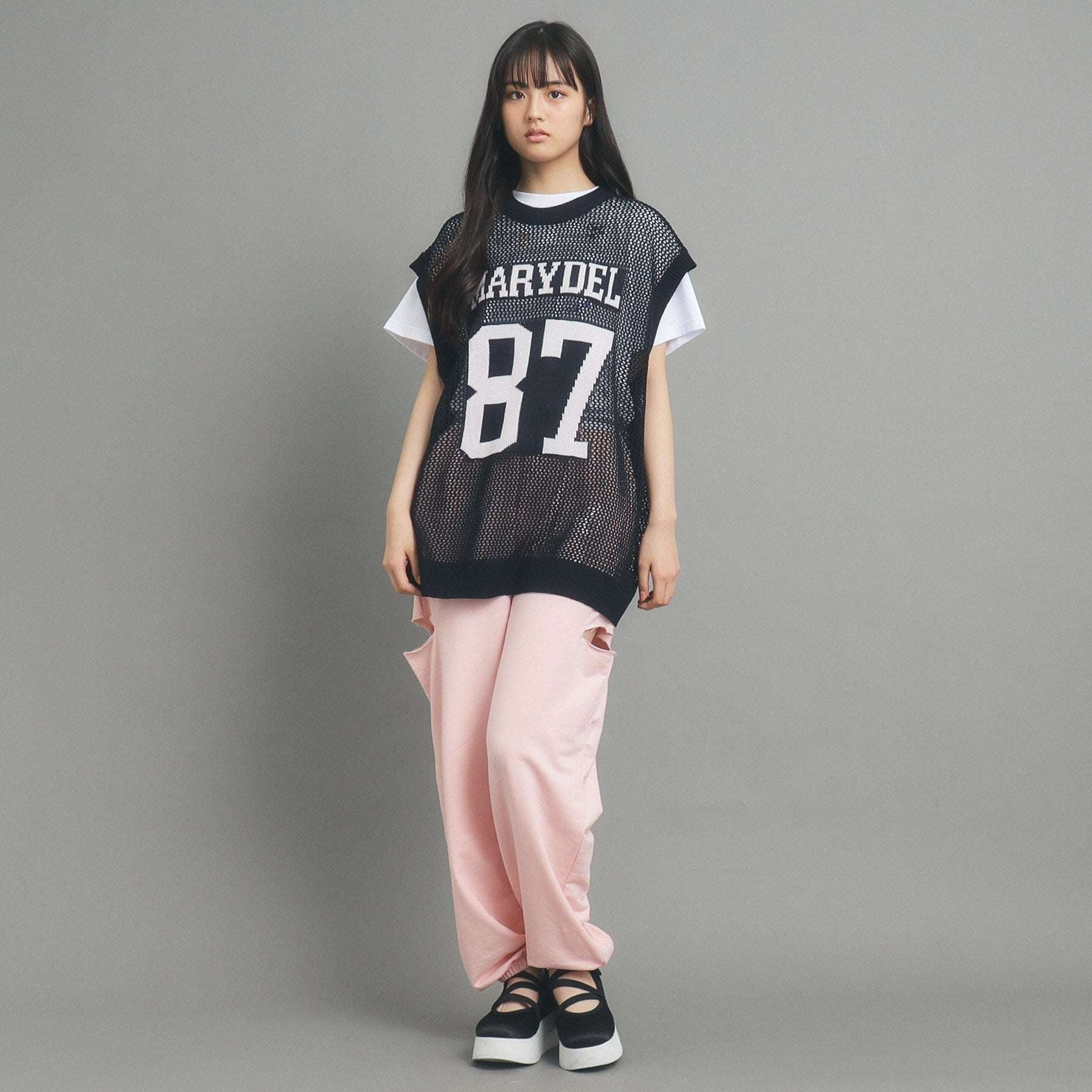 Pink Latte PINK-latte Numbering Mesh Vest