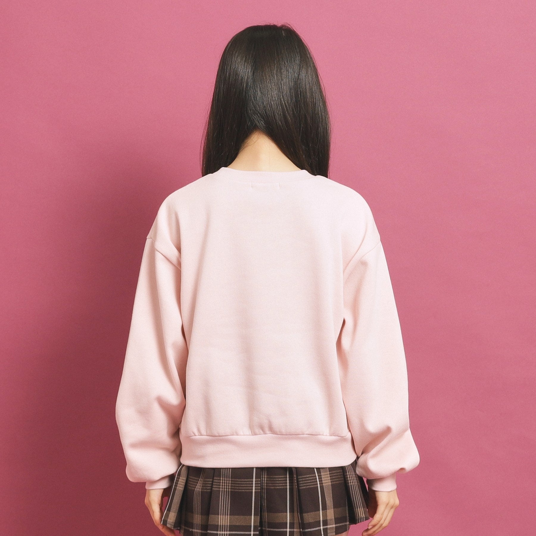 ピンク ラテ PINK-latte コットン混裏起毛スウェット