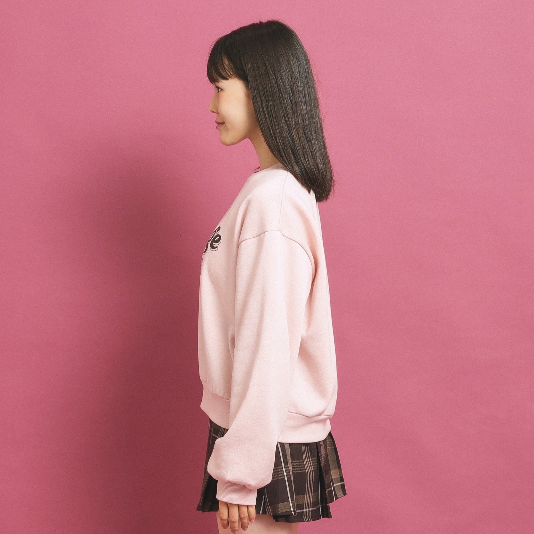 ピンク ラテ PINK-latte コットン混裏起毛スウェット