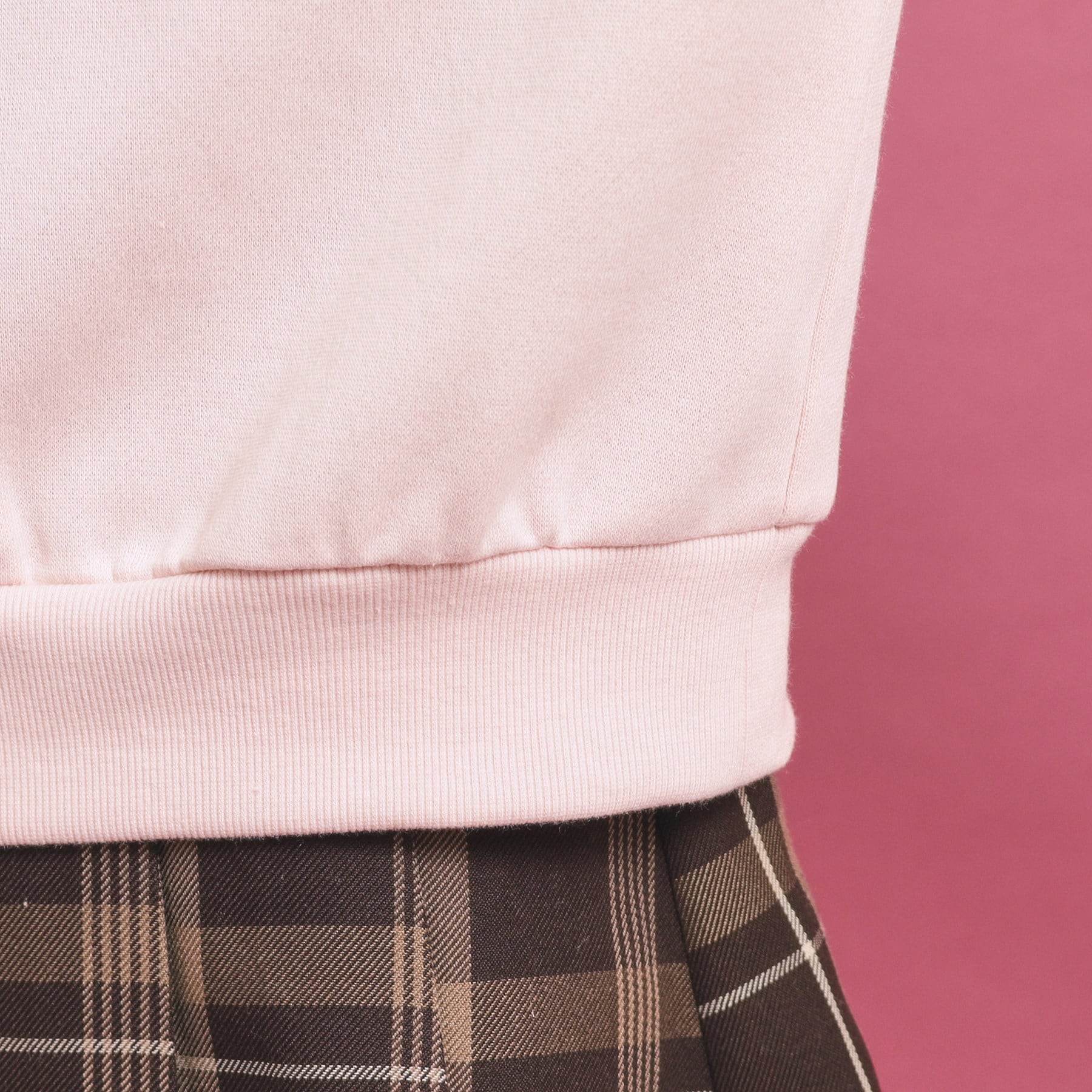 ピンク ラテ PINK-latte コットン混裏起毛スウェット
