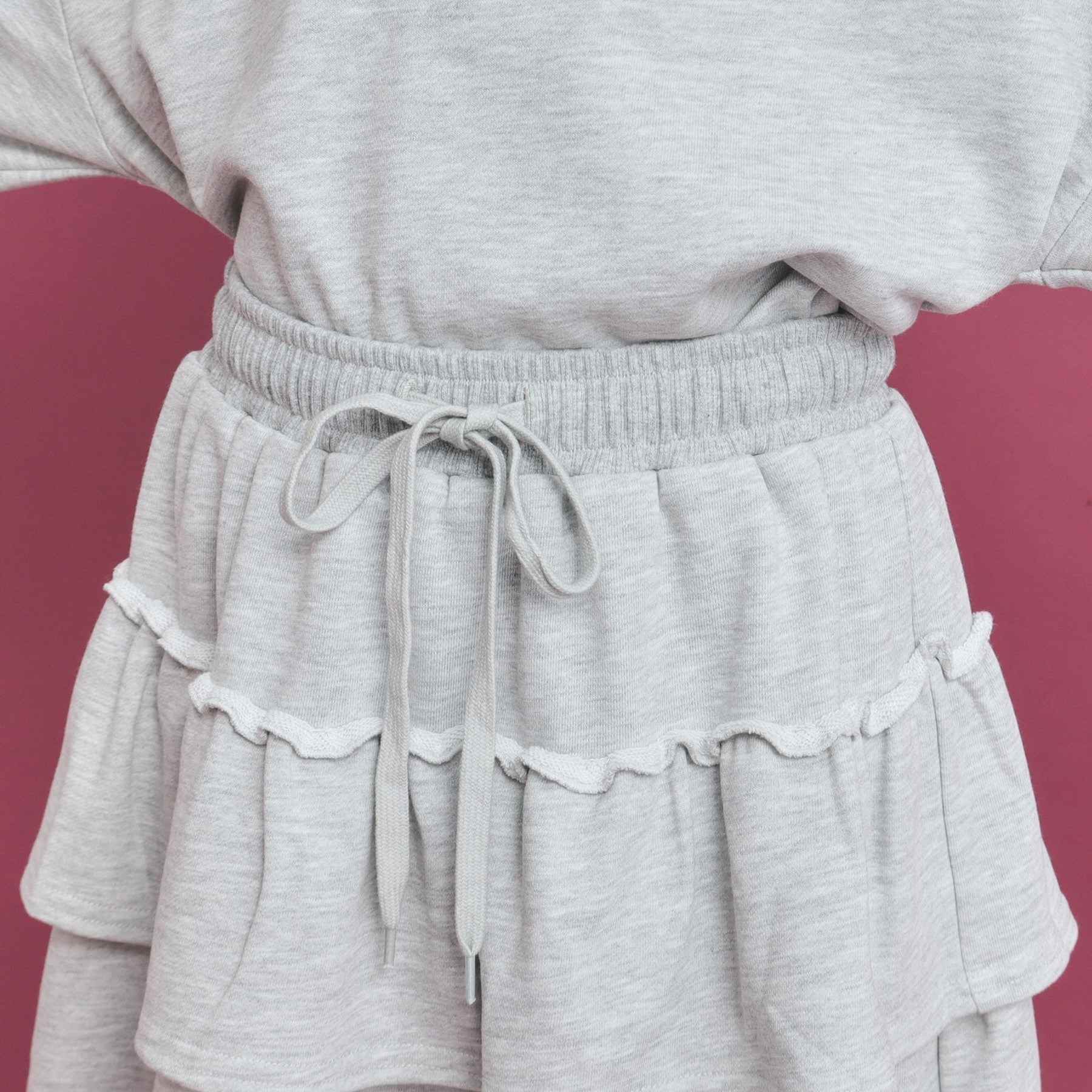 ピンク ラテ PINK-latte 【セットアイテム】ハーフジップ＆フリルスカート