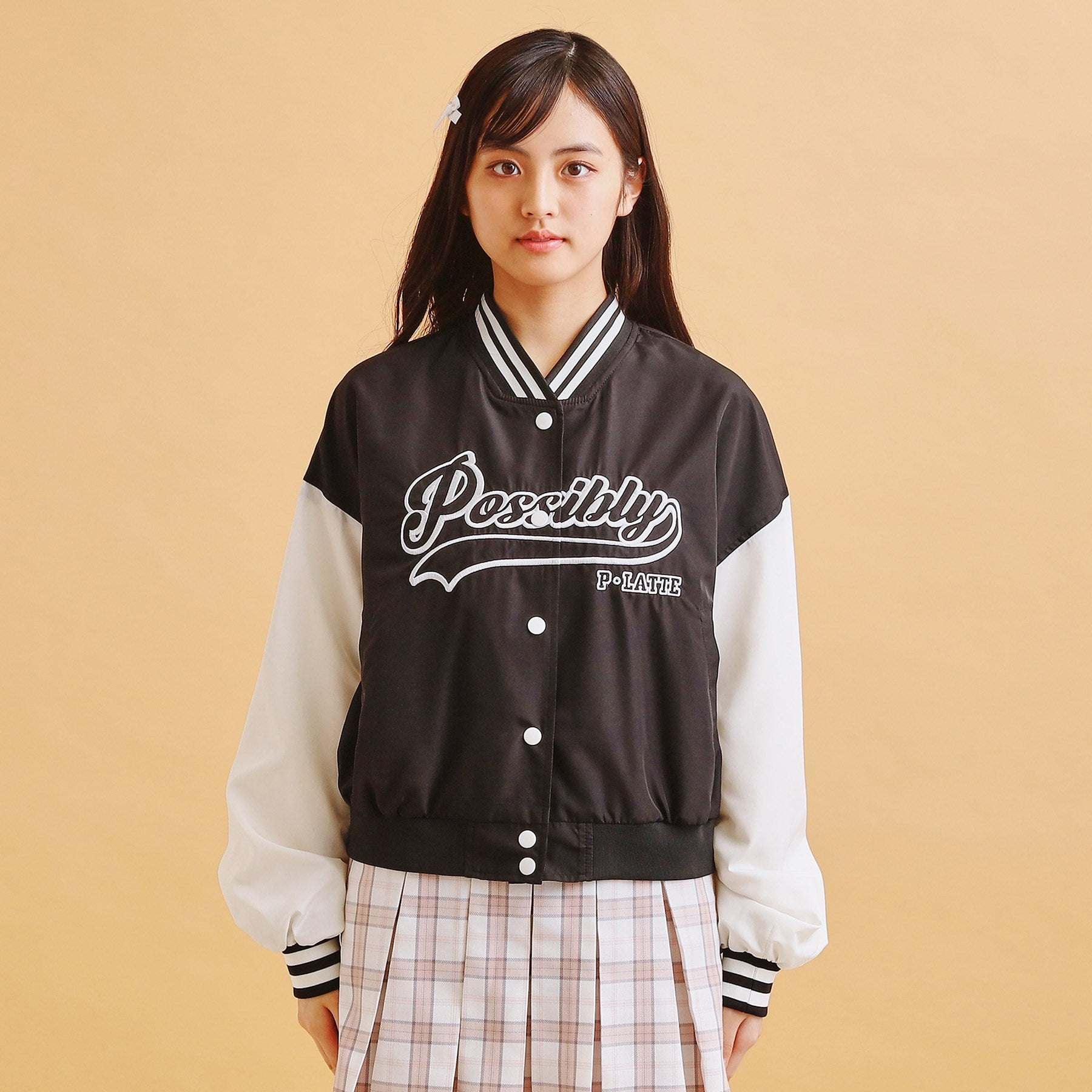 ピンク ラテ PINK-latte アップリケスタジャン