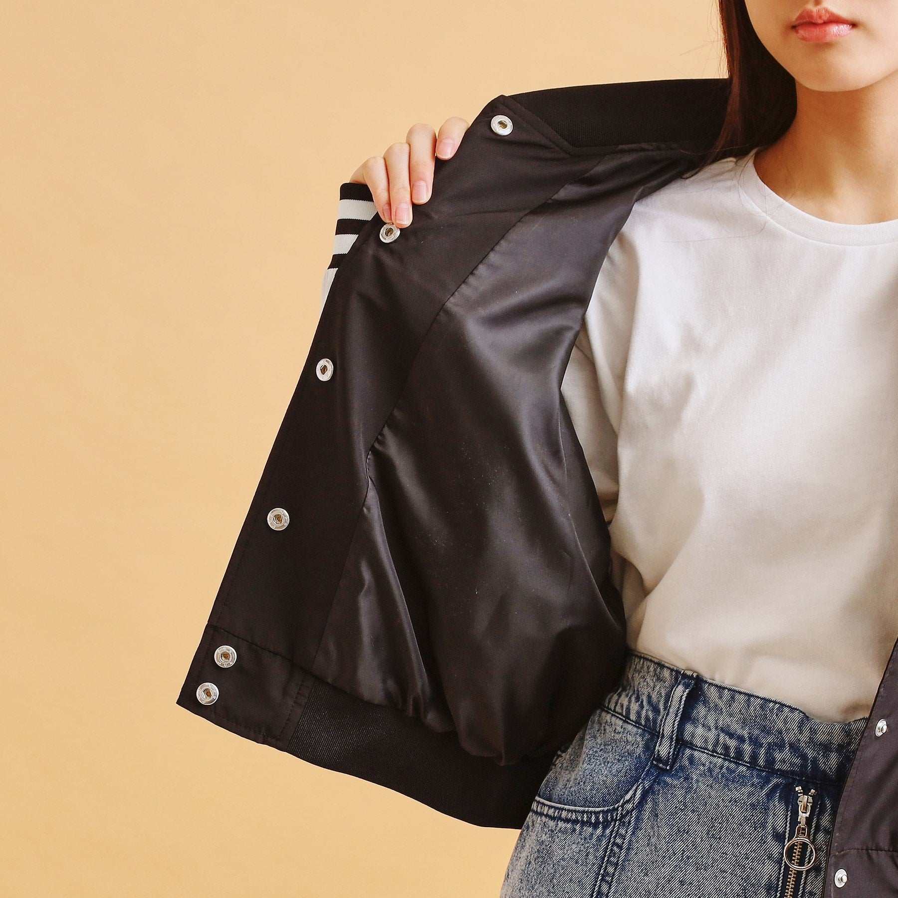 ピンク ラテ PINK-latte アップリケスタジャン