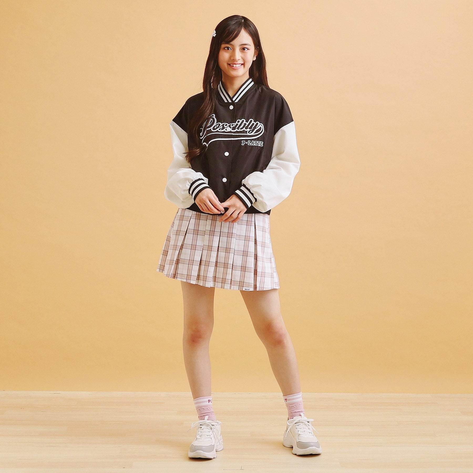 ピンク ラテ PINK-latte アップリケスタジャン