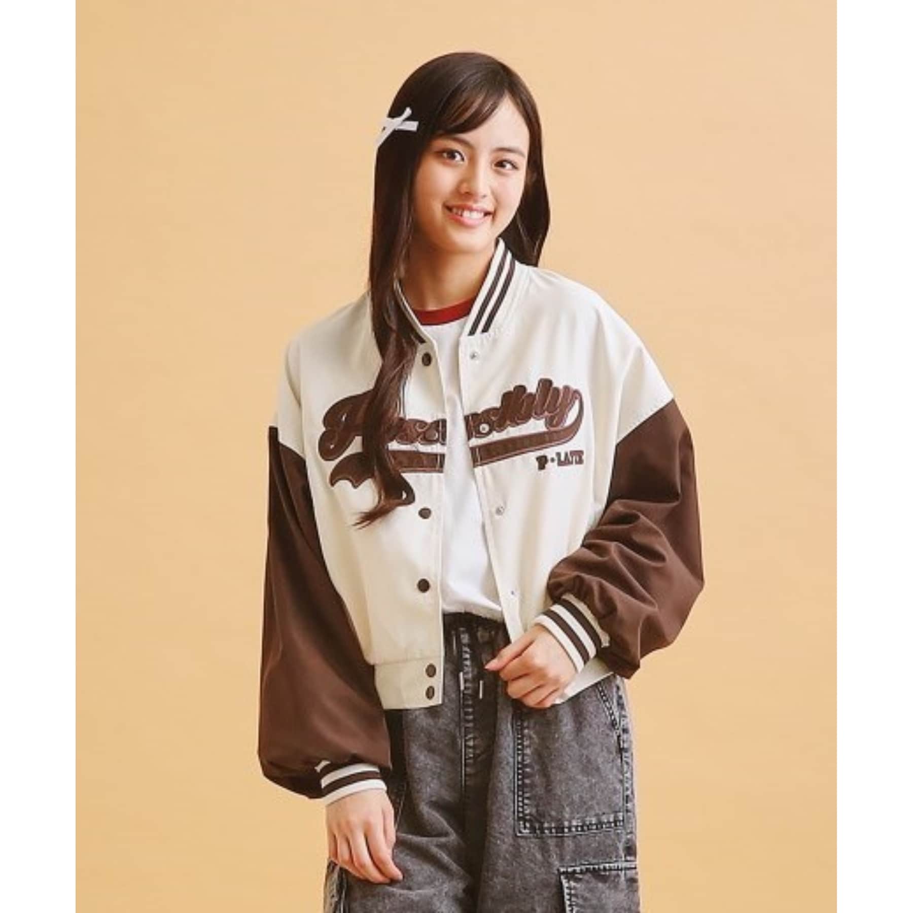 ピンク ラテ PINK-latte アップリケスタジャン