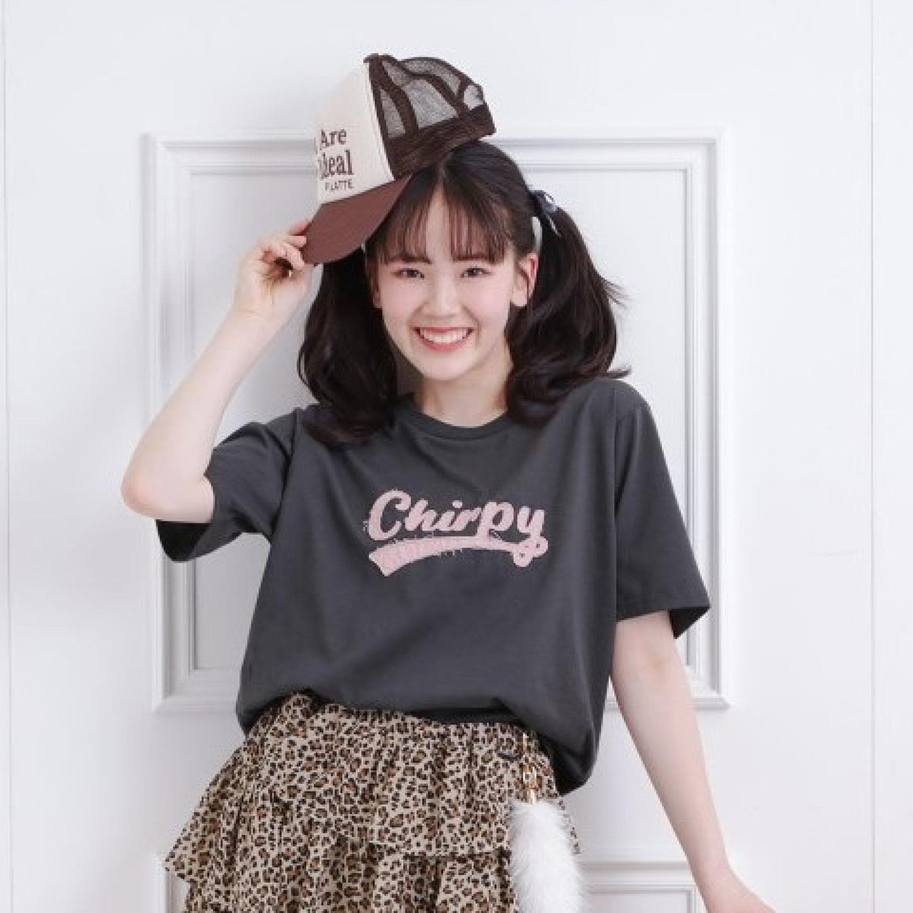 ピンク ラテ PINK-latte ビッグロゴ刺繍メッシュキャップ （ブラック(019)） ブラック(019)