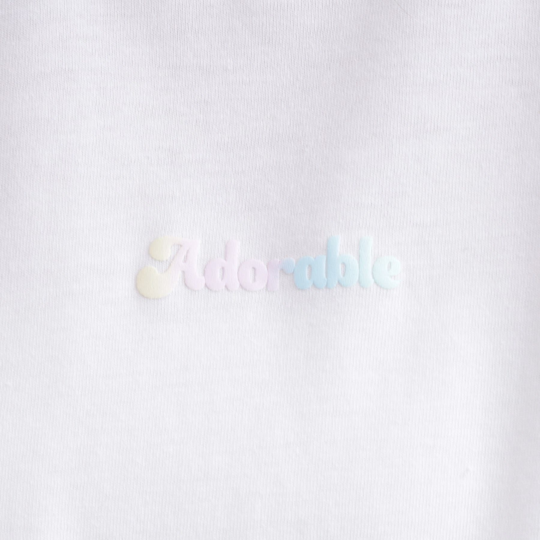 ピンク ラテ PINK-latte 接触冷感 グラデーションくまちゃん発砲ビッグTシャツ （チャコールグレー(014)） チャコールグレー(014)