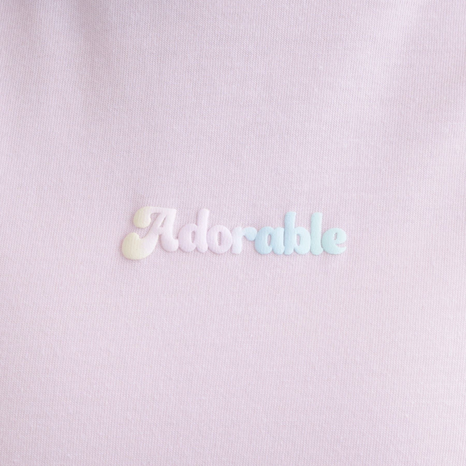 ピンク ラテ PINK-latte 接触冷感 グラデーションくまちゃん発砲ビッグTシャツ （チャコールグレー(014)） チャコールグレー(014)