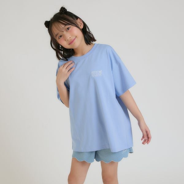 ピンク ラテ PINK-latte 【別注】チェッカーボックスTシャツ （サックス） サックス