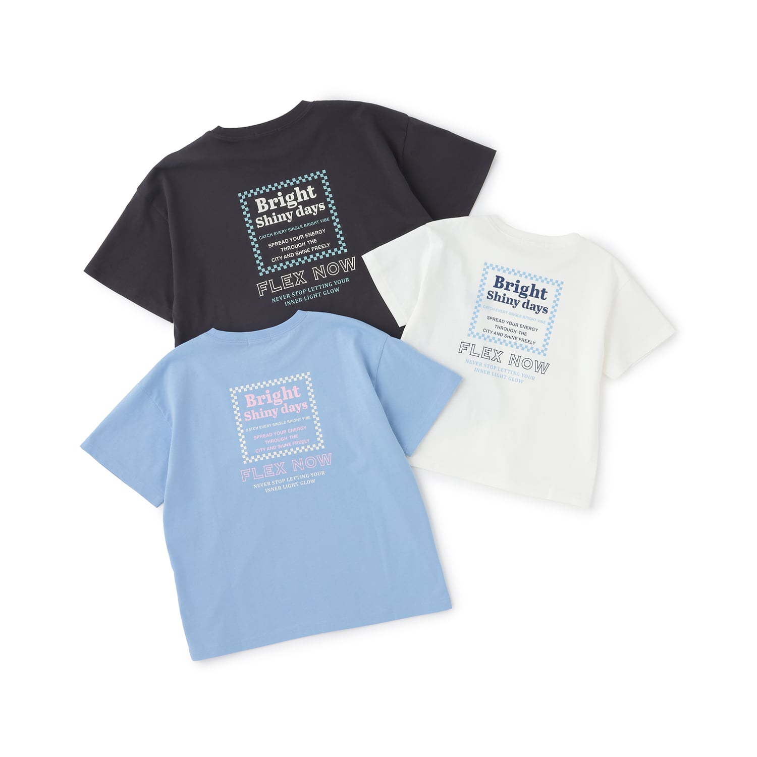 ピンク ラテ PINK-latte 【別注】チェッカーボックスTシャツ （サックス） サックス