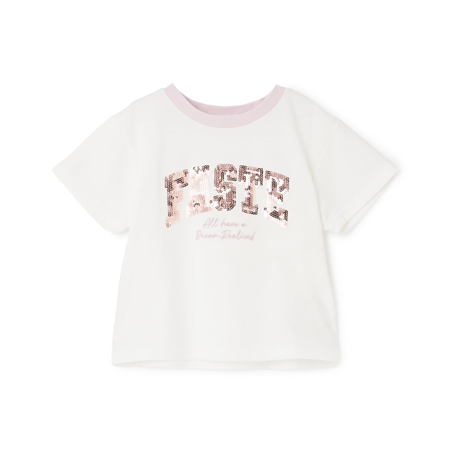 ピンク ラテ PINK-latte 【接触冷感】キラキラカレッジリンガー半袖Tシャツ （ミント） ミント