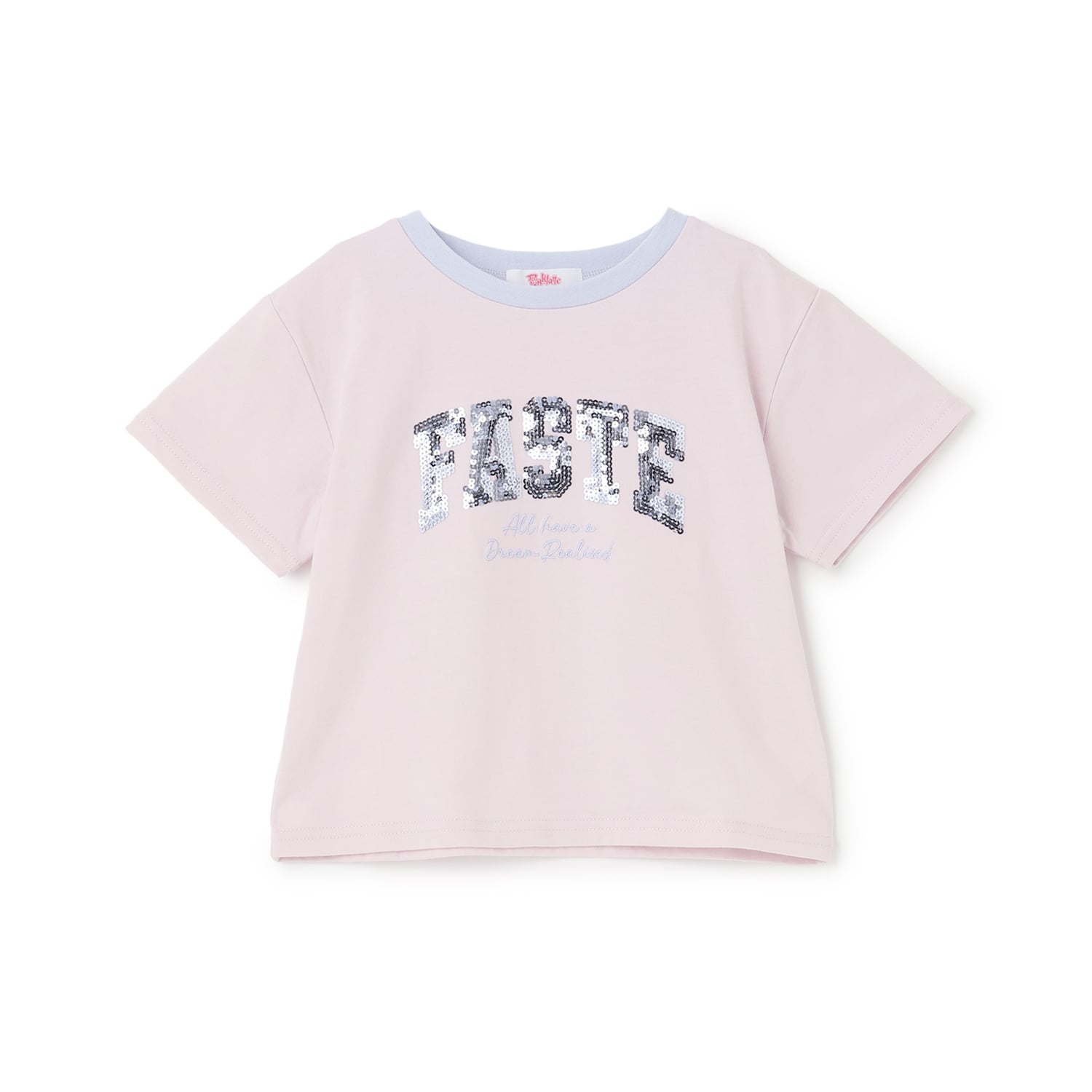 ピンク ラテ PINK-latte 【接触冷感】キラキラカレッジリンガー半袖Tシャツ （ミント） ミント