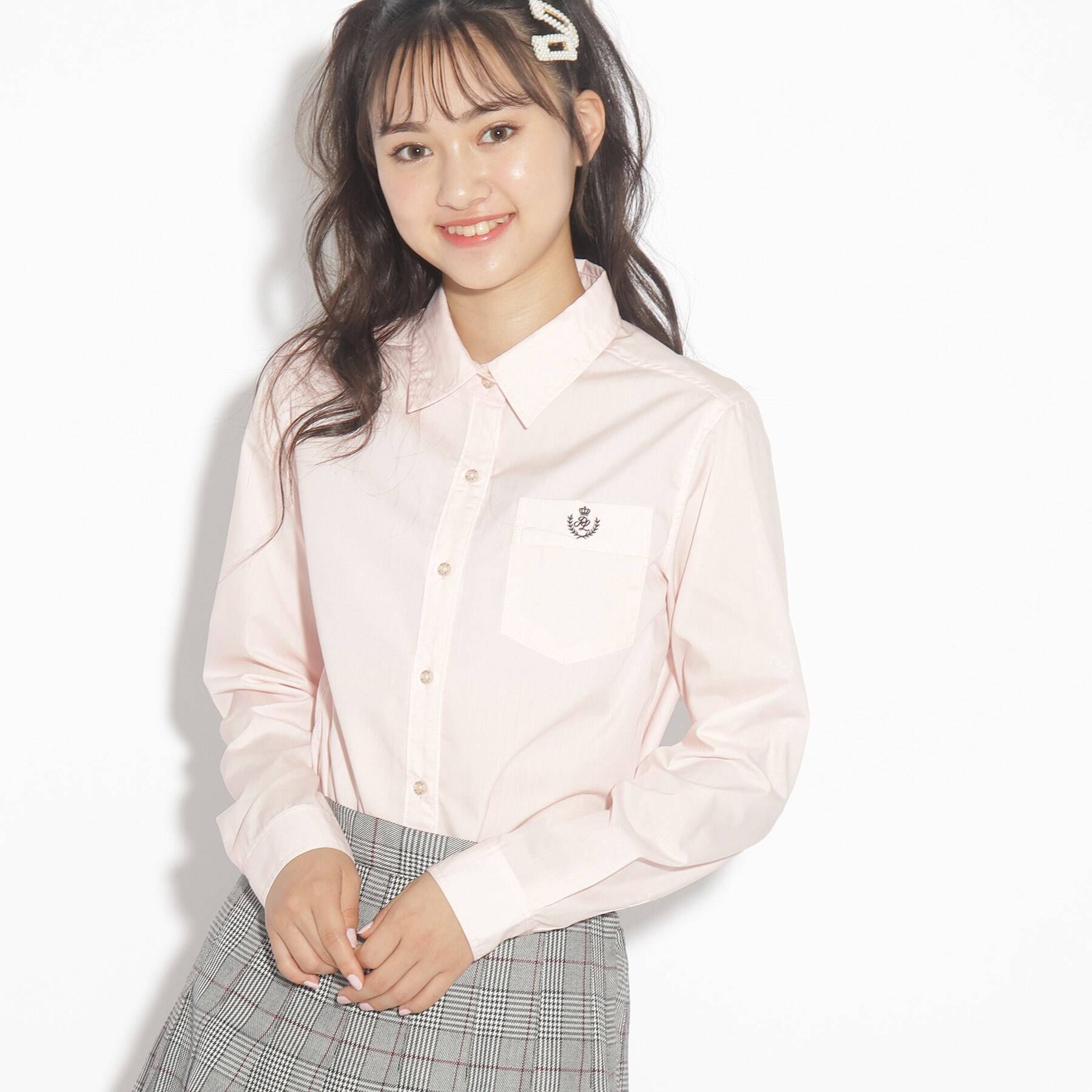 ピンク ラテ PINK-latte 【卒服】ベーシックシャツ,ベビーピンク(071)