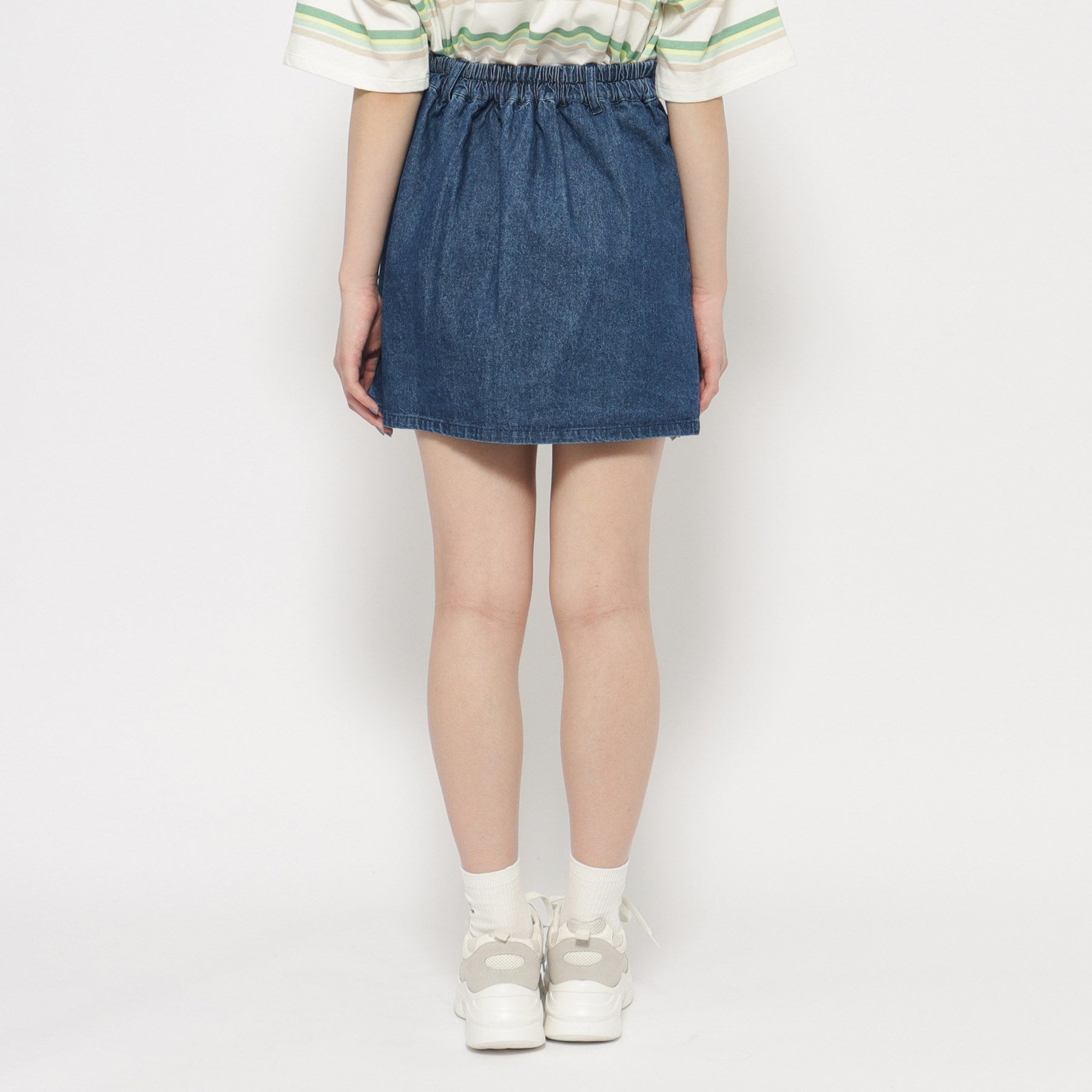 ピンク ラテ PINK-latte 【アジャスターあり】前ボタンスカート