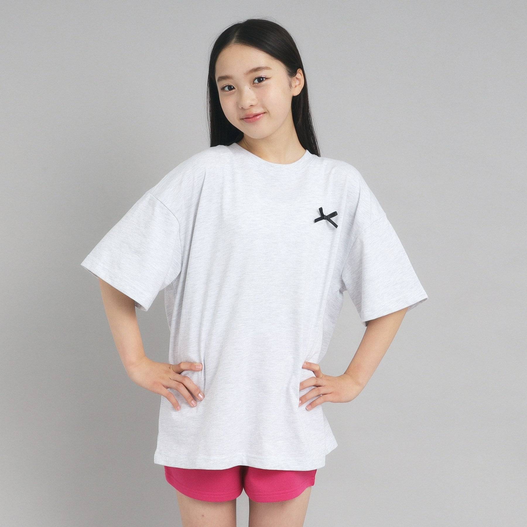 ピンク ラテ PINK-latte バックフォトプリントTシャツ