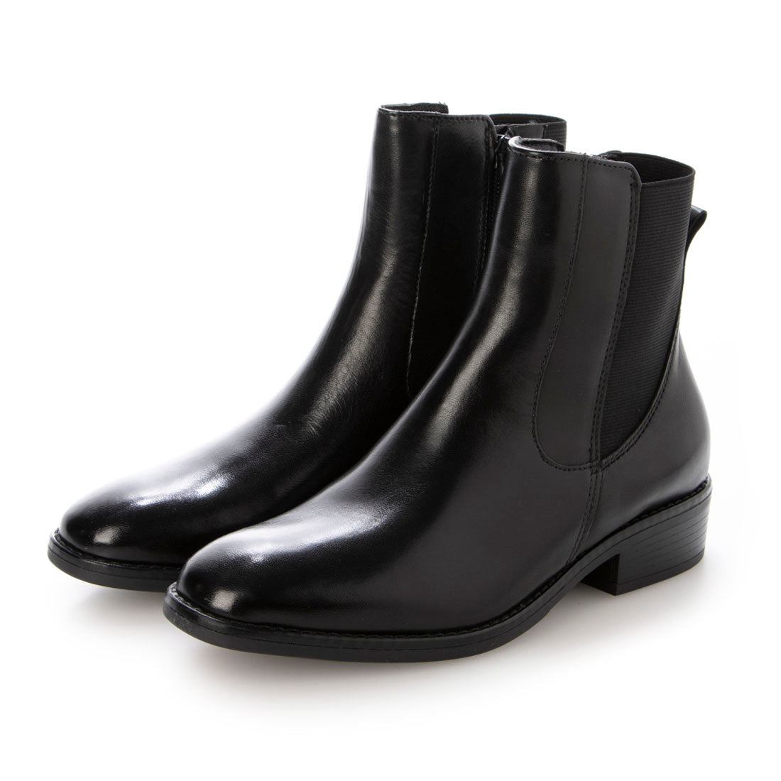 ピエディヌーディ PIEDI NUDI レディース ブーツ 本革 ローヒールバックゴムショートブーツ 27201,ブラック