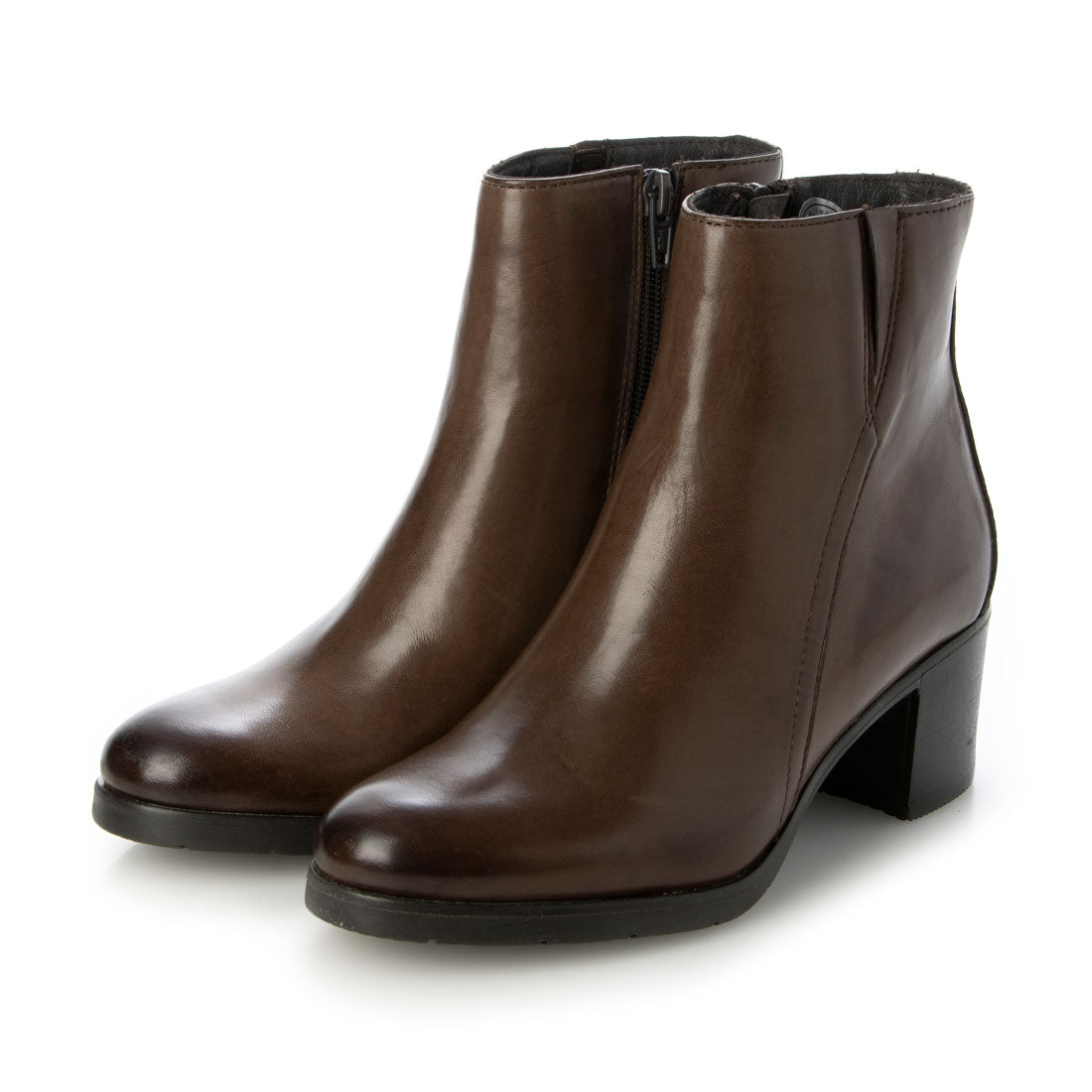 ピエディヌーディ PIEDI NUDI 本革 美脚ショートブーツ,DBR