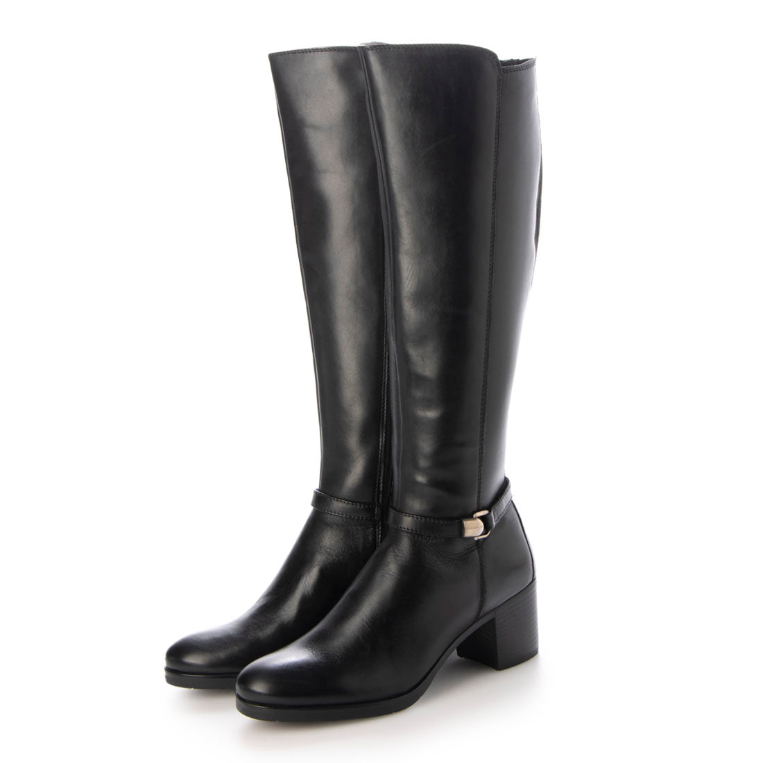 PIEDI NUDI genuine leather belted long boots