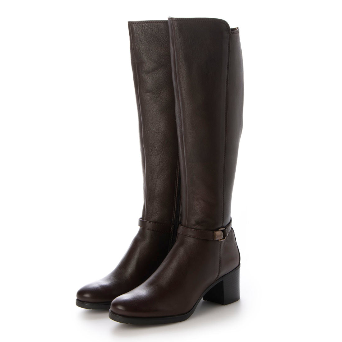 PIEDI NUDI genuine leather belted long boots